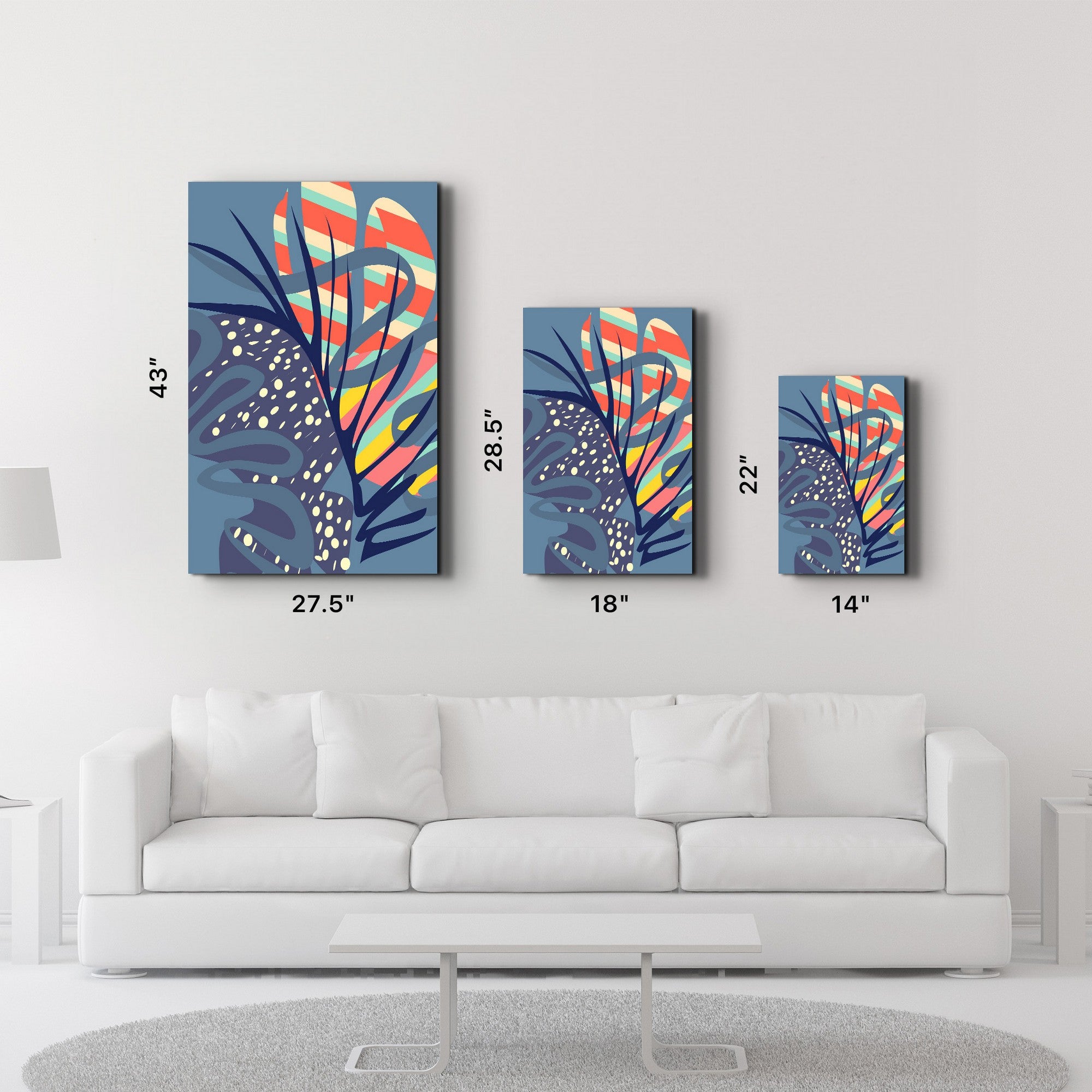 Arte Decorativa em Vidro Temperado Multicolor 35x55cm - Impressão UV de Alta Qualidade