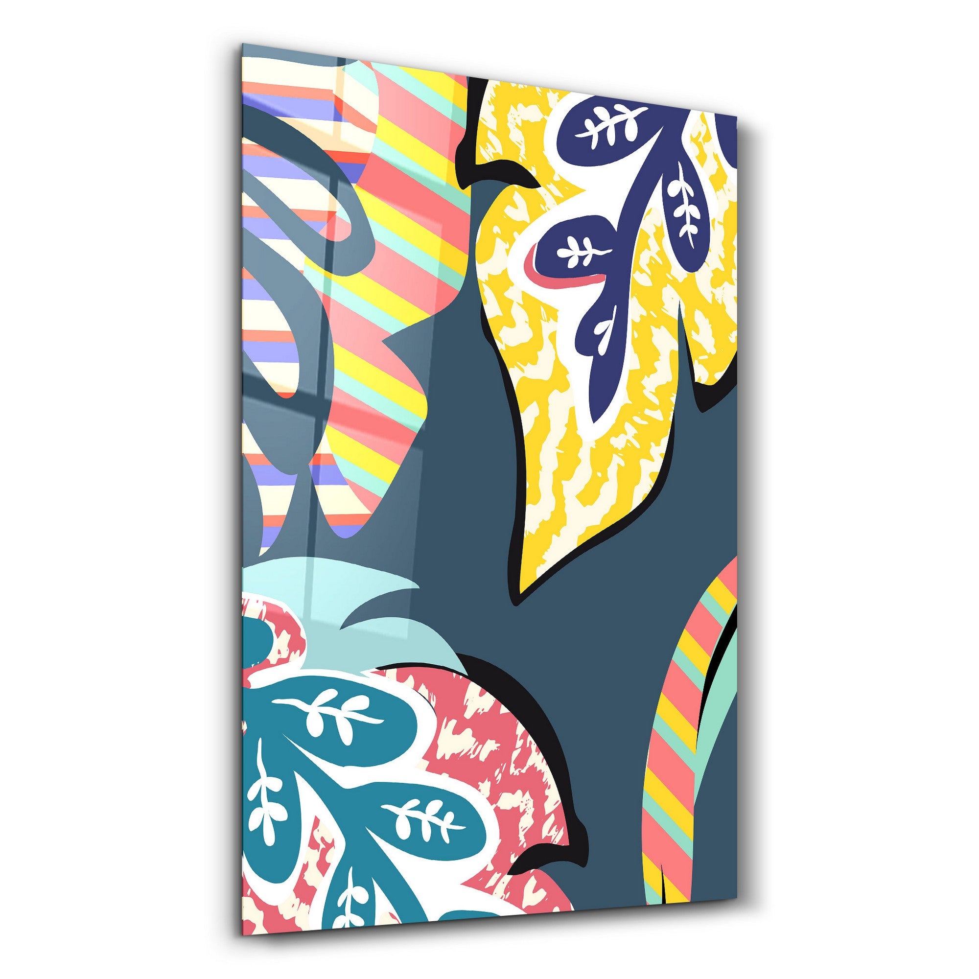 Quadro Decorativo em Vidro Temperado SPR-1252 35x55 cm, Multicolor, Impressão UV (4 mm)