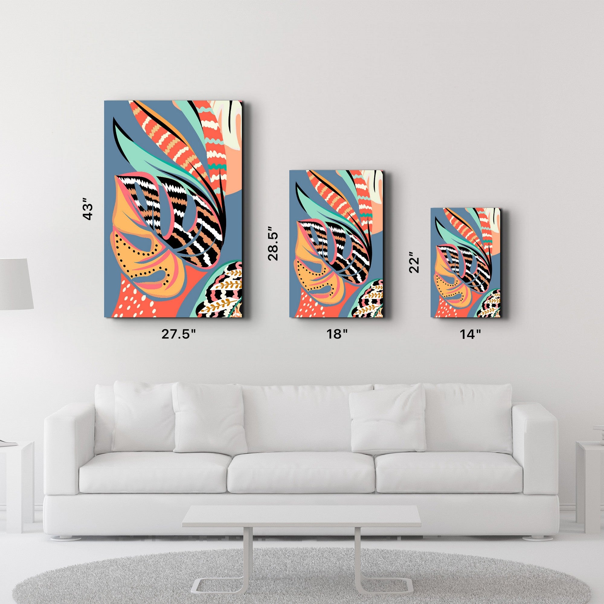 Arte Decorativa em Vidro Temperado Multicolor 70x110cm - Impressão UV de Alta Qualidade