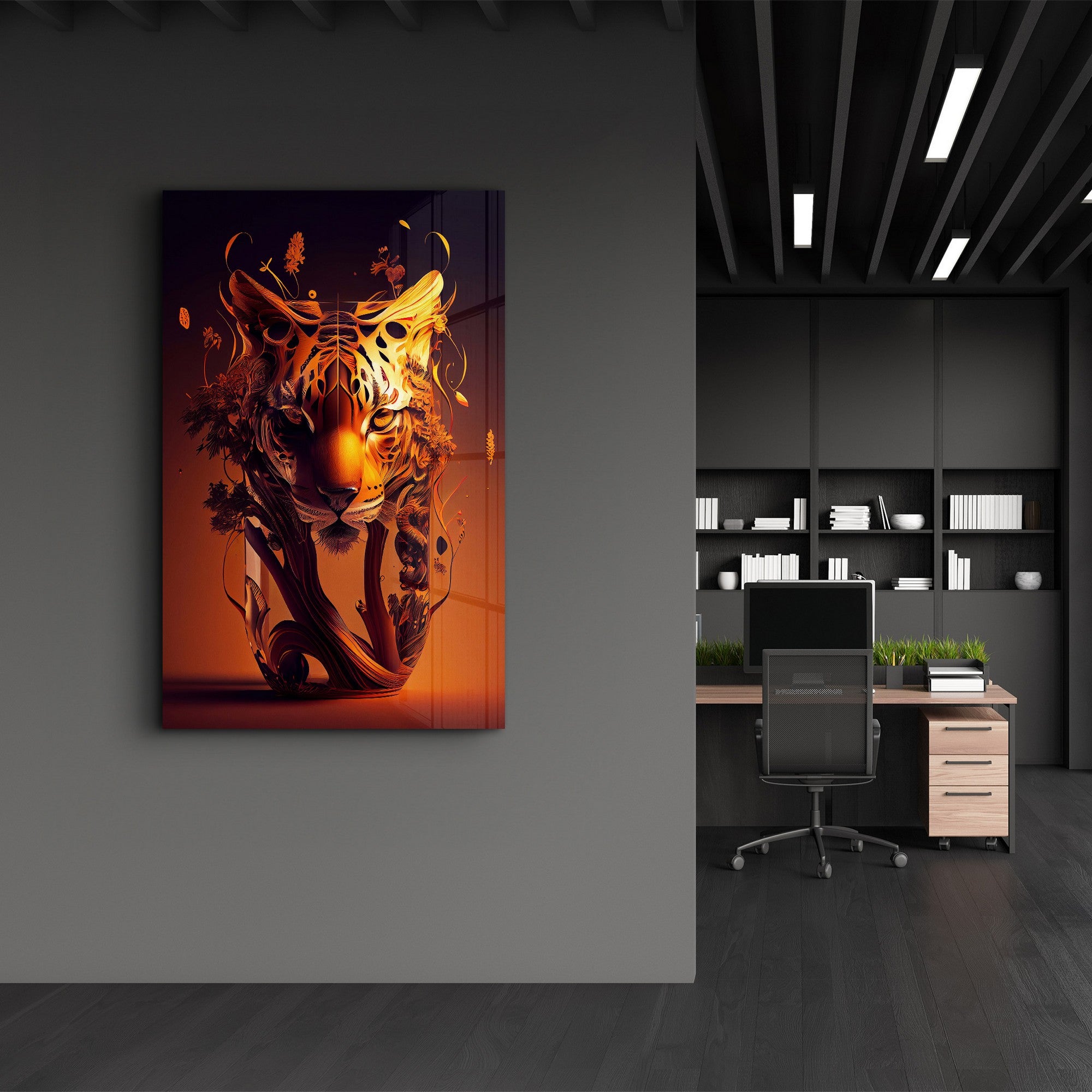 Arte Decorativa em Vidro Temperado Multicolor 35x55cm - Impressão UV de Alta Qualidade