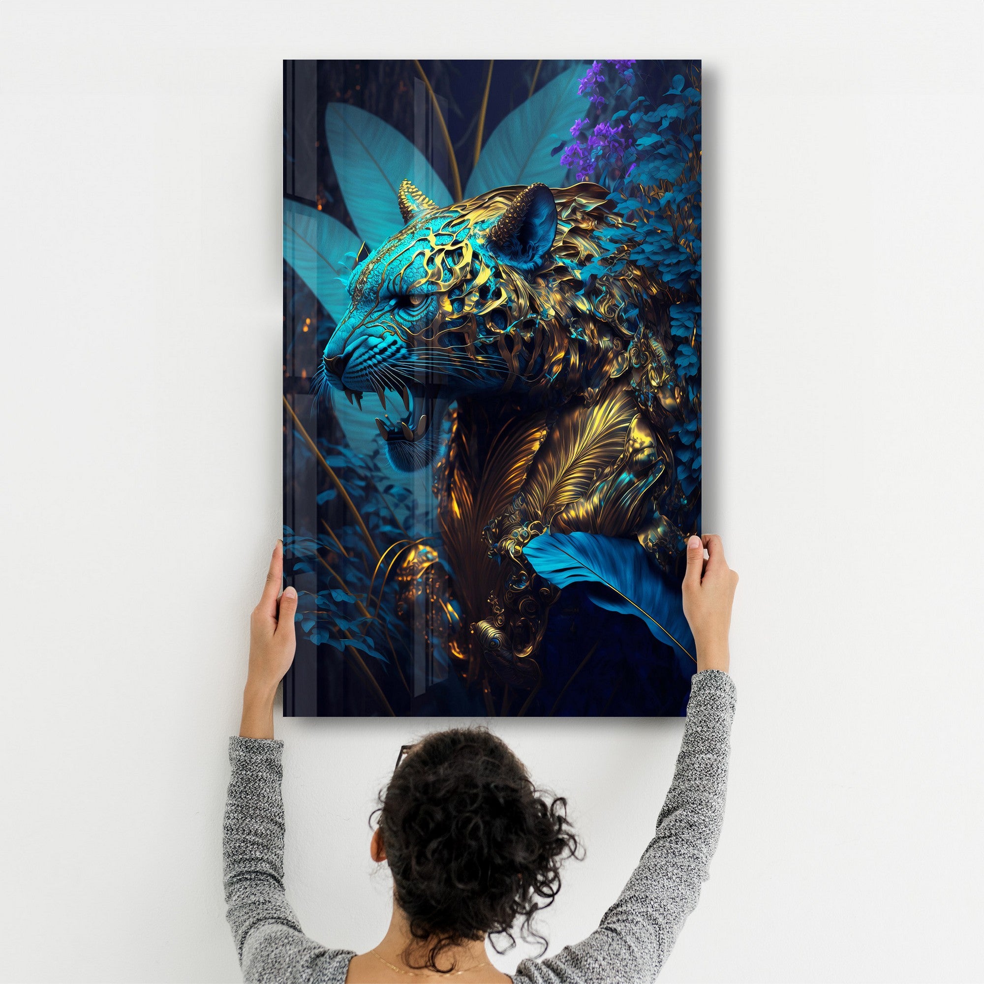 Arte Decorativa em Vidro Temperado Multicolor 35x55cm - Impressão UV de Alta Qualidade