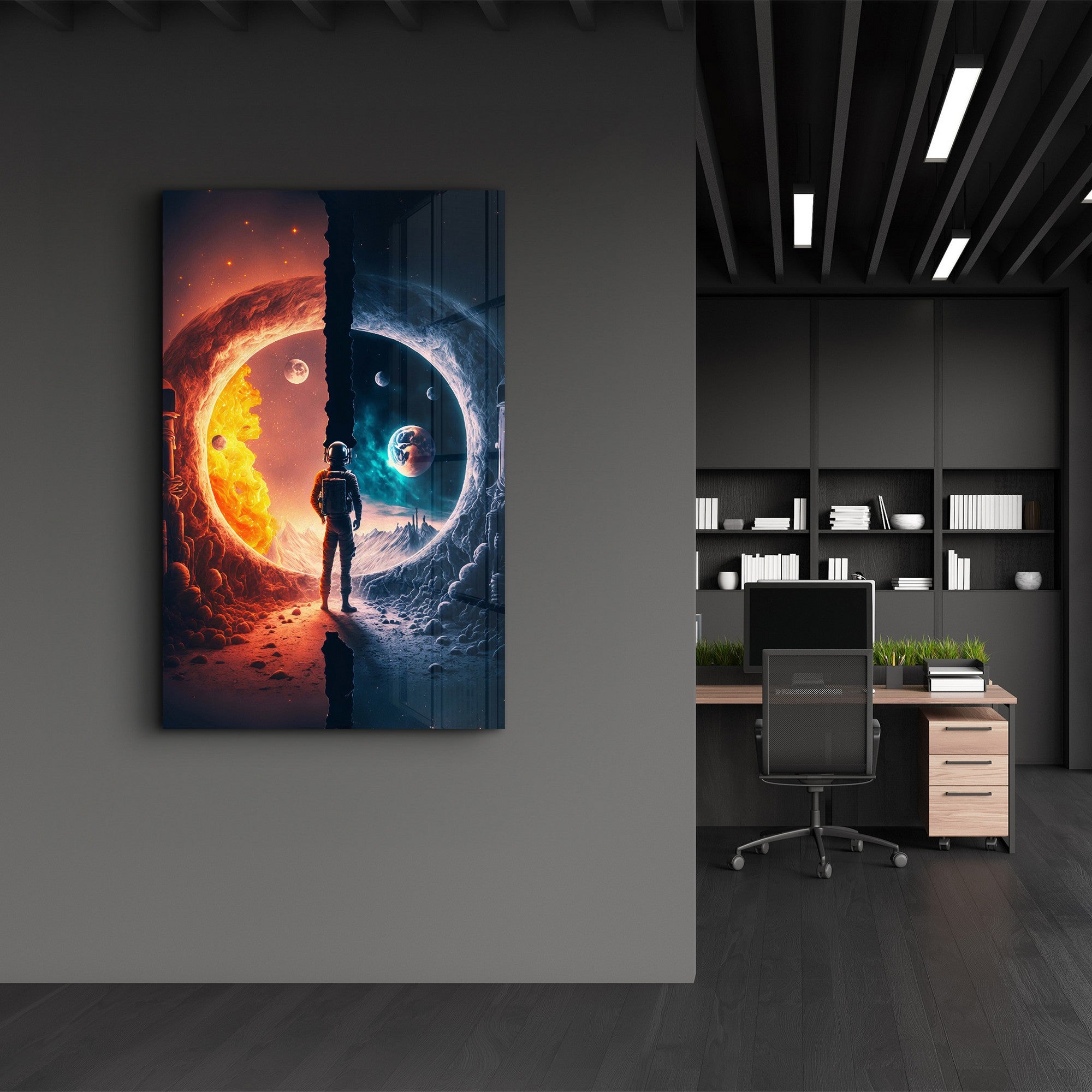 Arte Decorativa em Vidro Temperado Multicolor 35x55cm - Impressão UV de Alta Qualidade