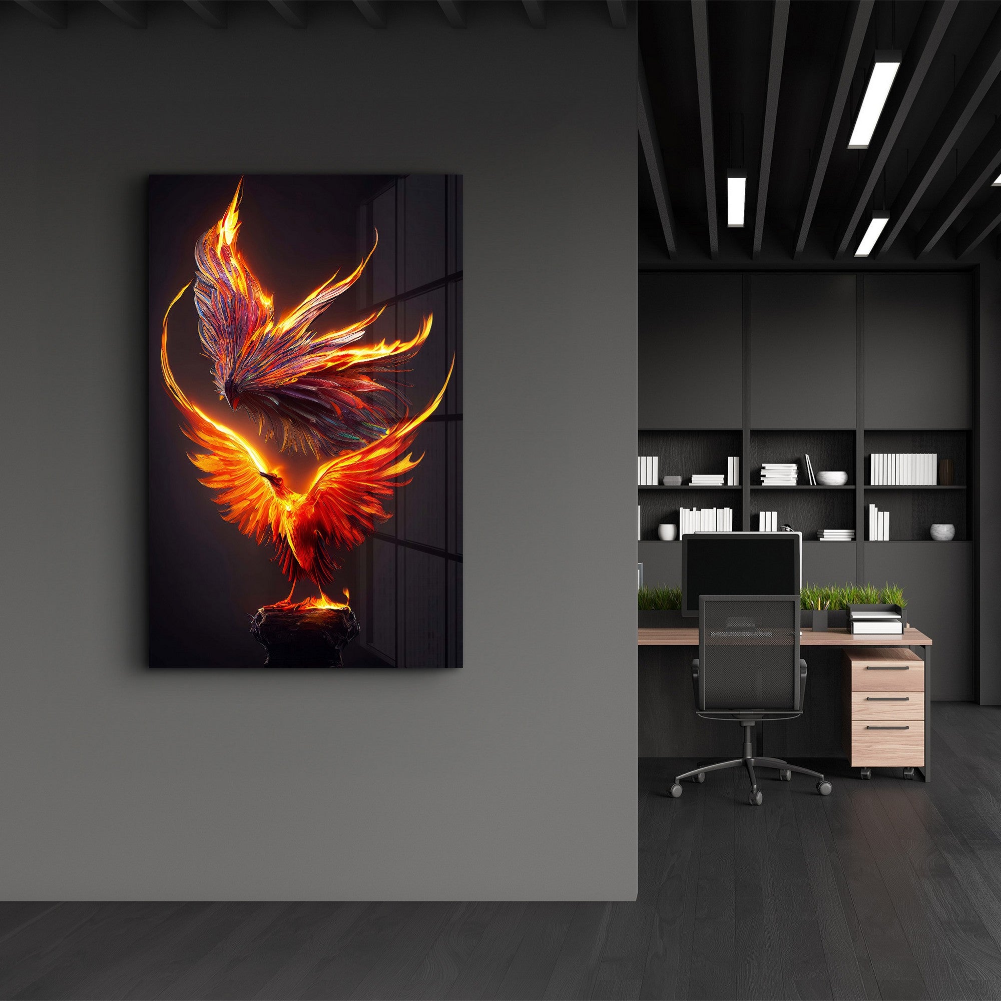 Arte Decorativa em Vidro Temperado Multicolor 35x55cm - Impressão UV de Alta Qualidade