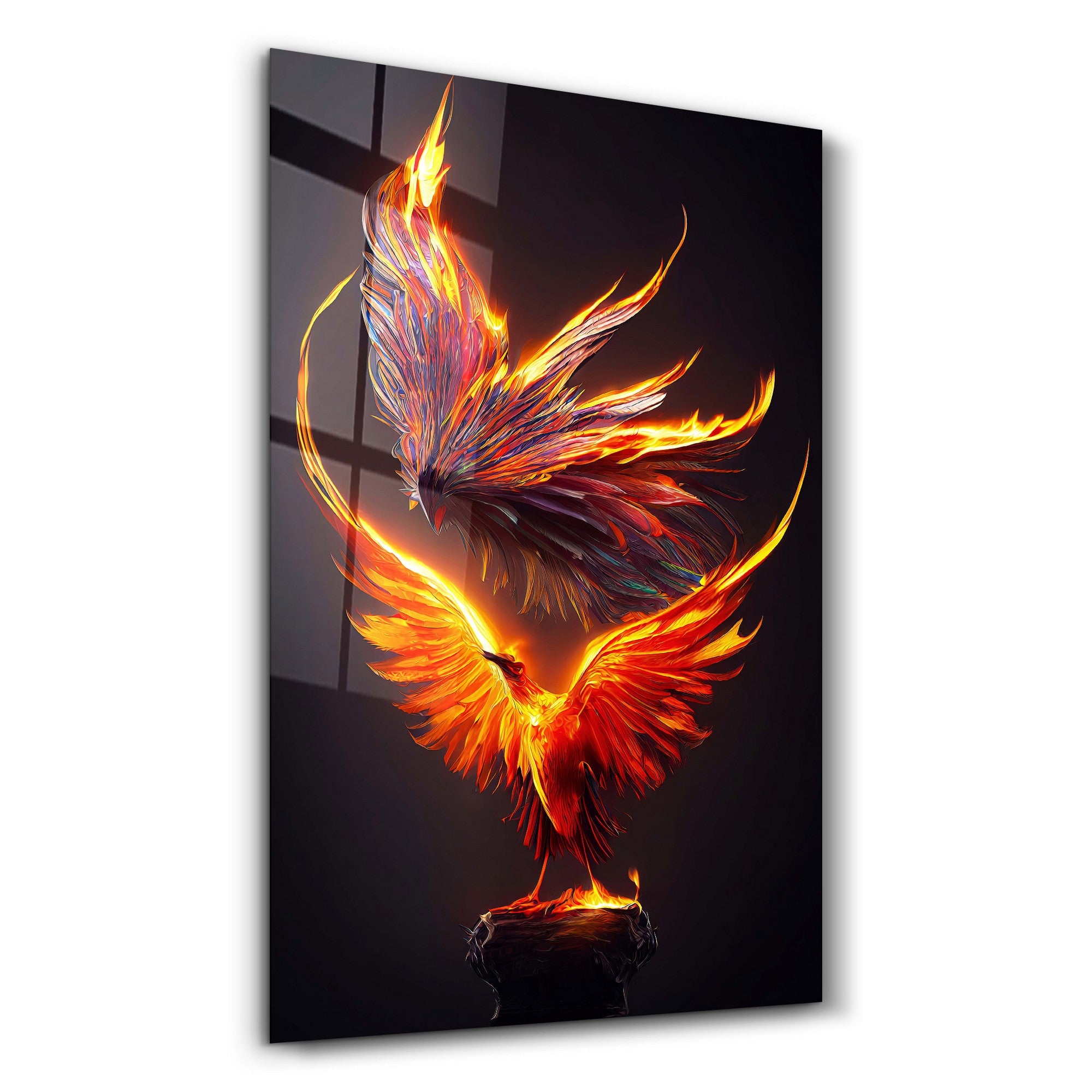 Arte Decorativa em Vidro Temperado Multicolor 35x55cm - Impressão UV de Alta Qualidade