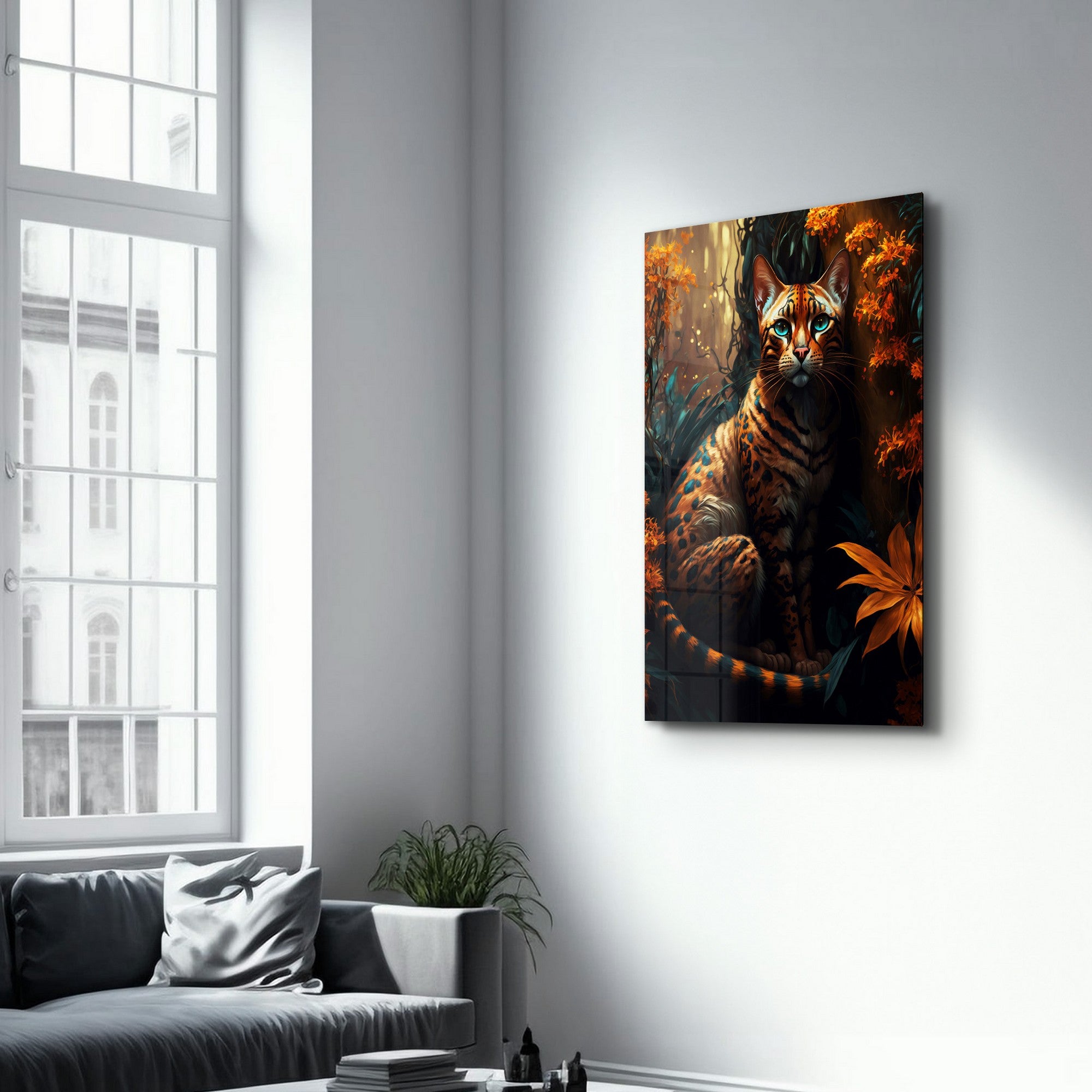 Arte Decorativa em Vidro Temperado Multicolor 35x55cm - Impressão UV de Alta Qualidade