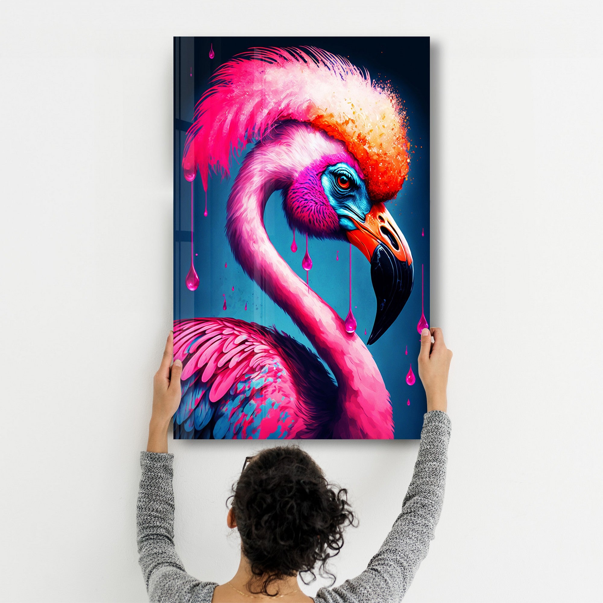 Arte Decorativa em Vidro Temperado Multicolor 35x55cm - Impressão UV de Alta Qualidade