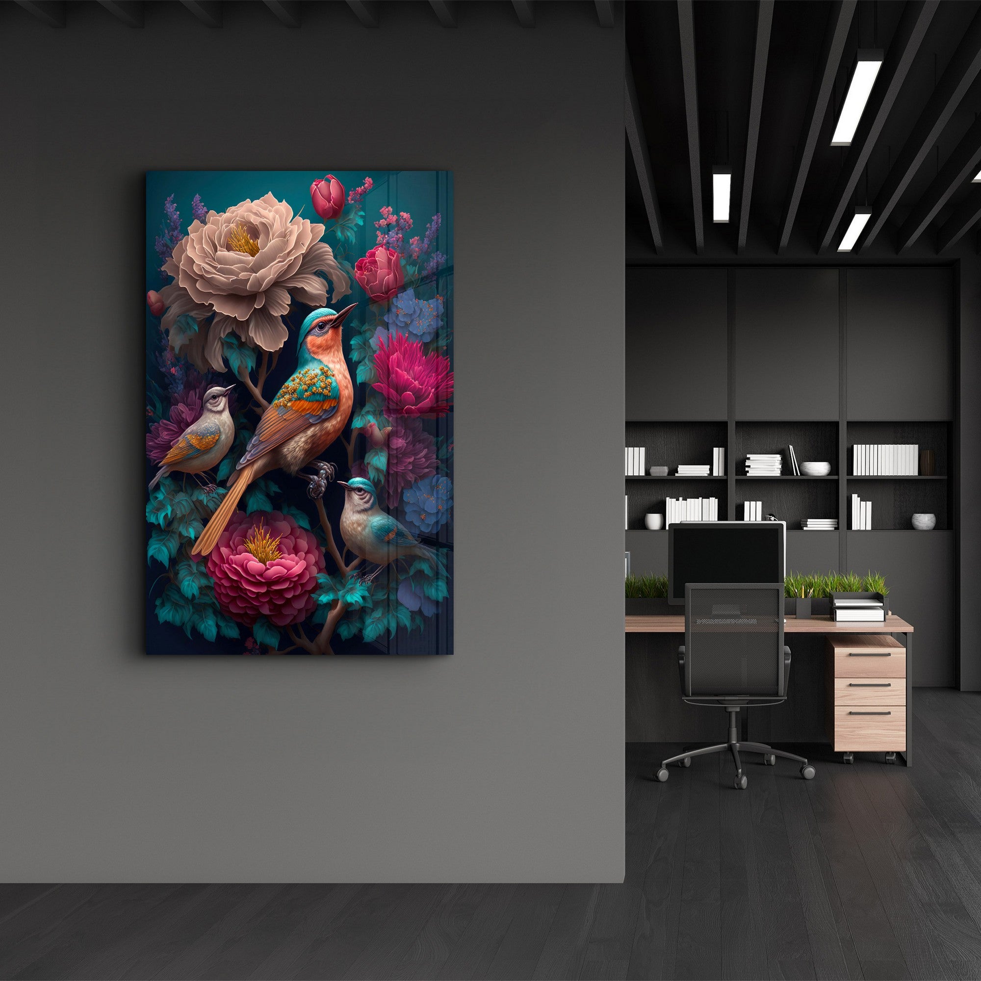 Arte Decorativa em Vidro Temperado Multicolor 35x55cm - Impressão UV de Alta Qualidade