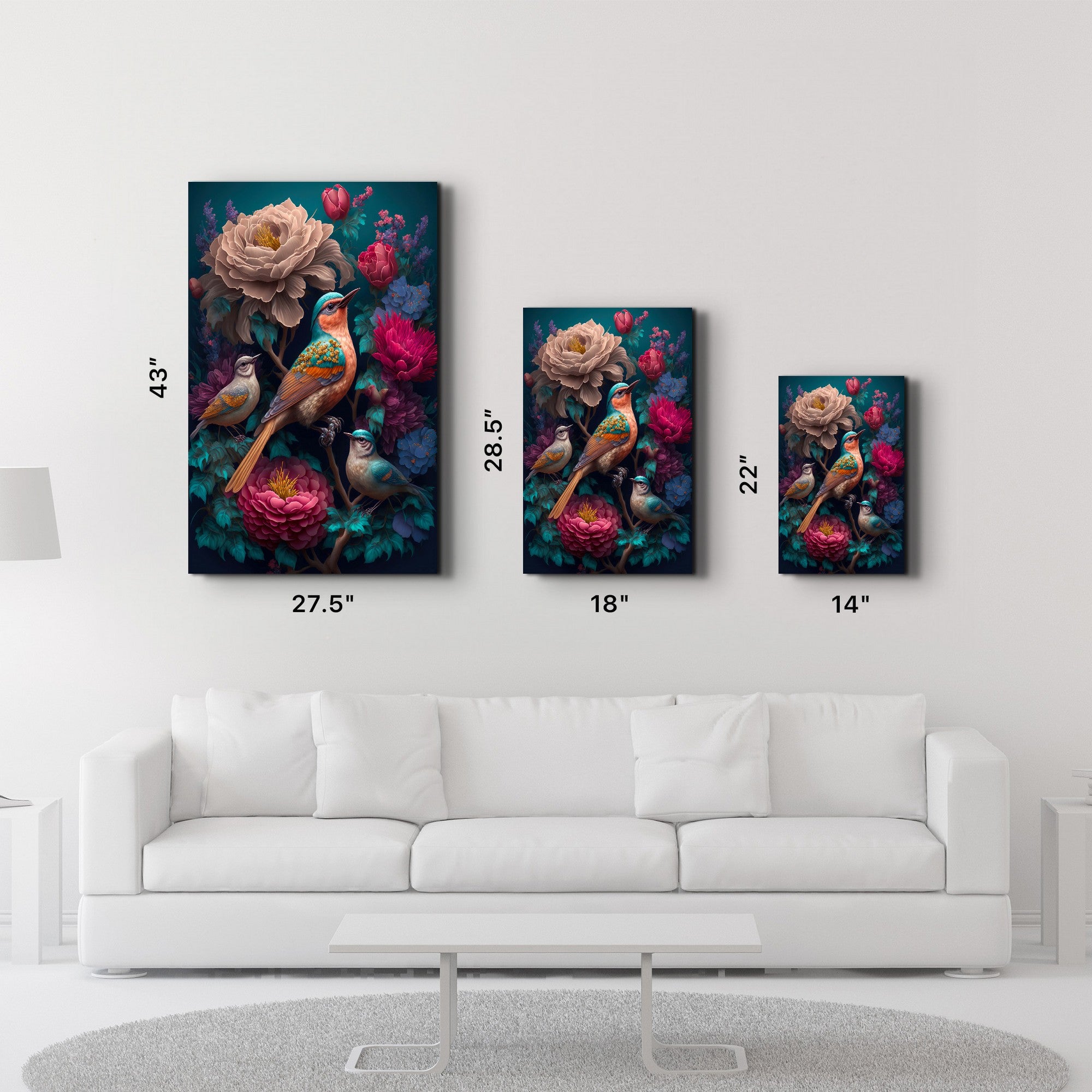 Arte Decorativa em Vidro Temperado Multicolor 35x55cm - Impressão UV de Alta Qualidade