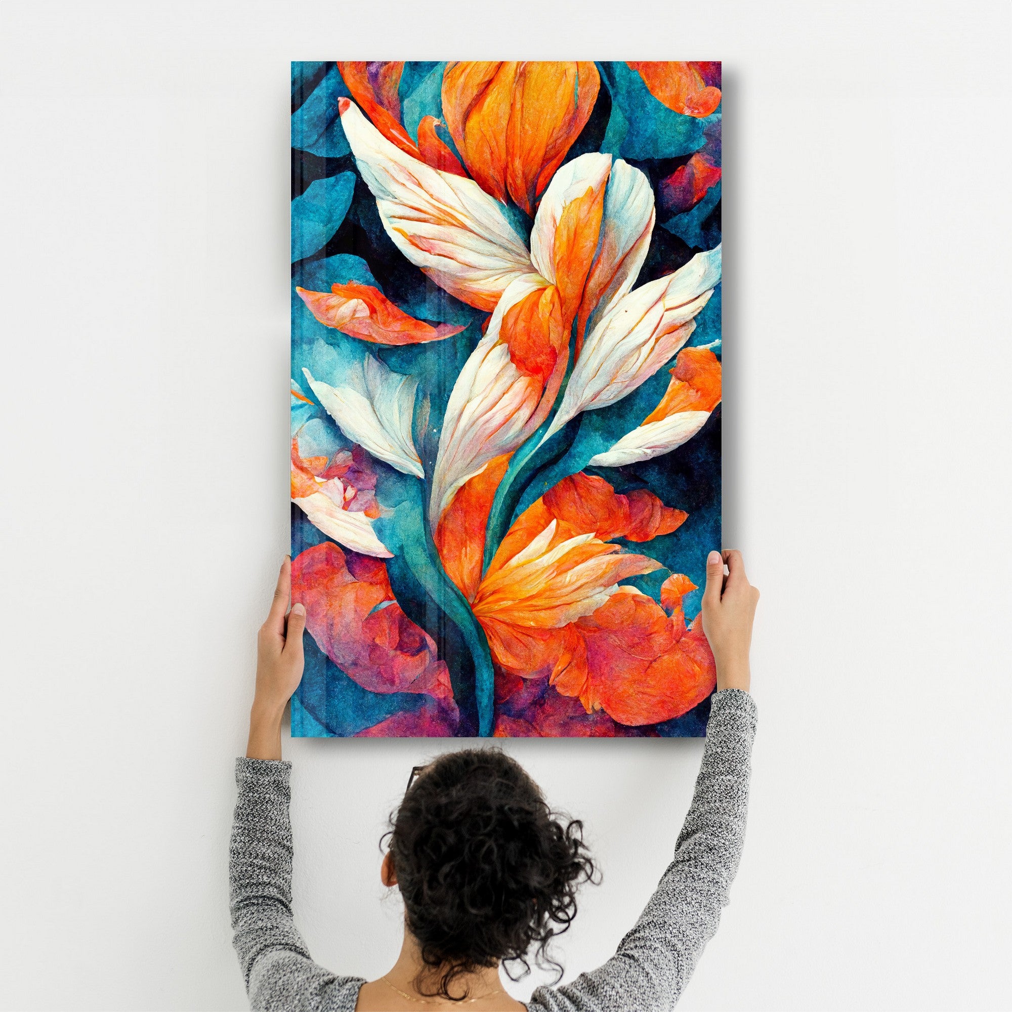 Arte Decorativa em Vidro Temperado Multicolor 35x55cm - Impressão UV de Alta Qualidade