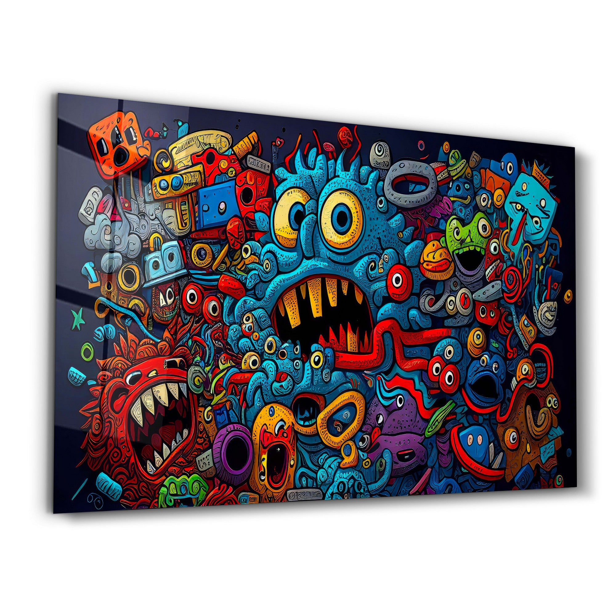 Arte Decorativa em Vidro Temperado Multicolor 70x110cm - Impressão UV de Alta Qualidade