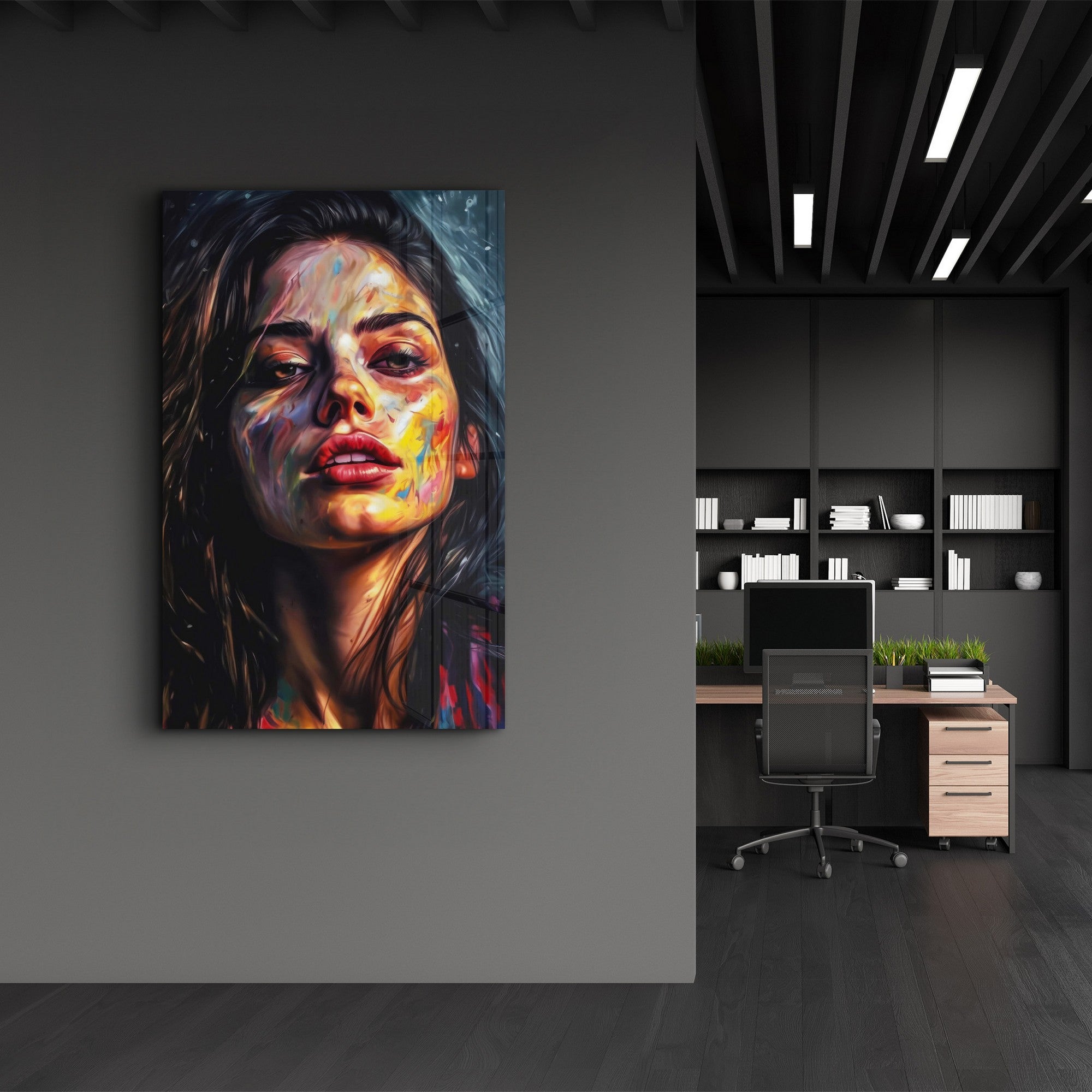 Arte Decorativa em Vidro Temperado Multicolor 35x55cm - Impressão UV de Alta Qualidade