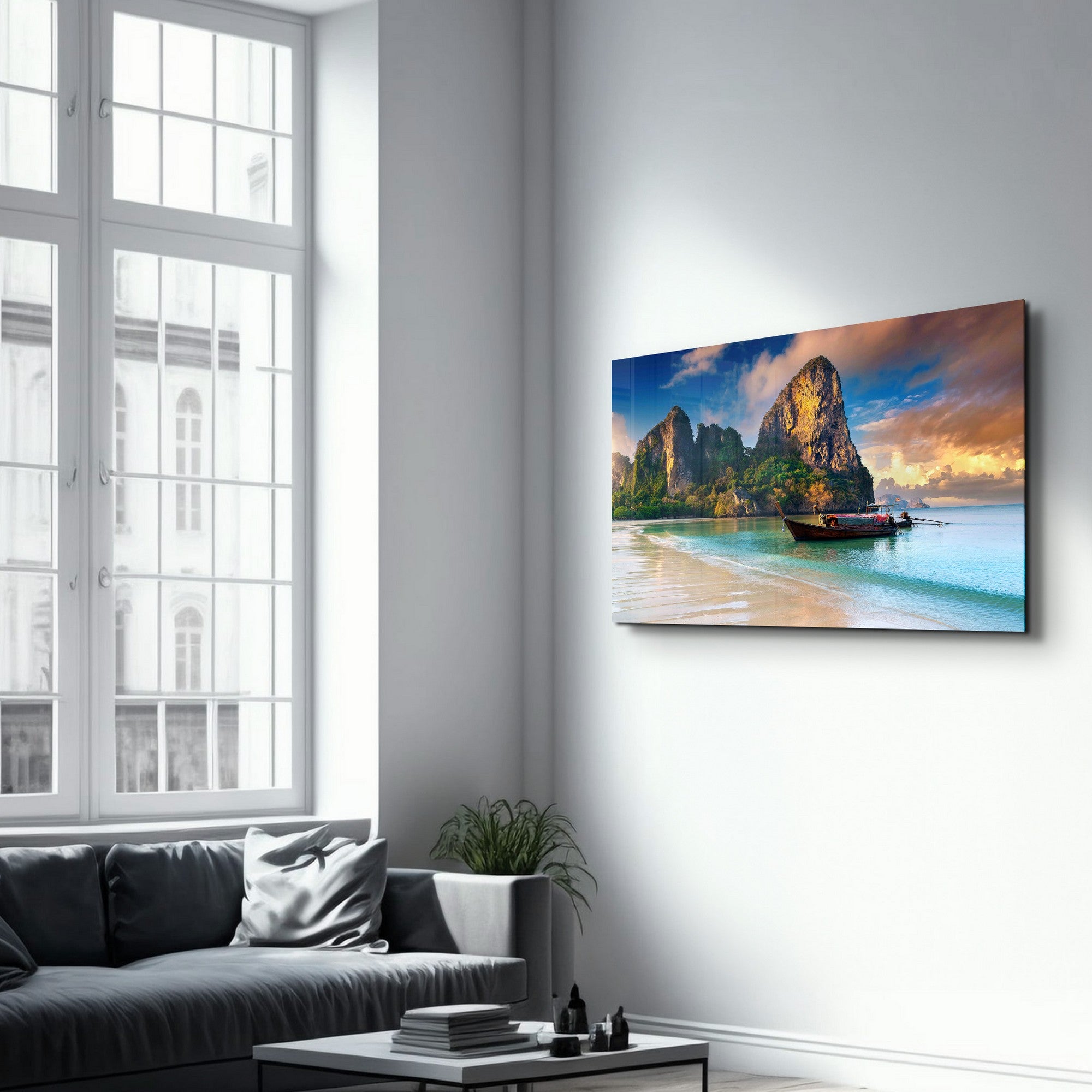 Arte Decorativa em Vidro Temperado Multicolor 35x55cm - Impressão UV de Alta Qualidade