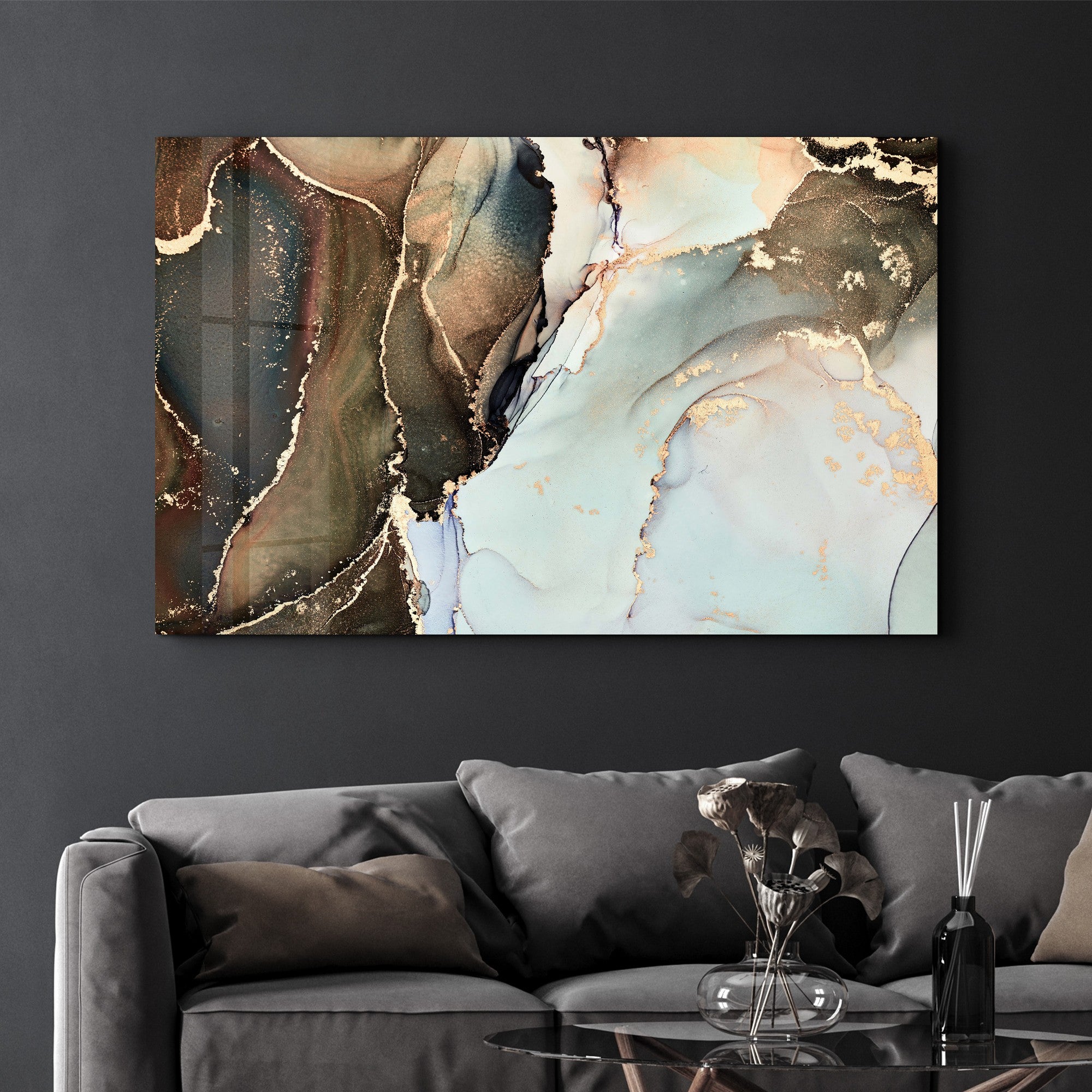 Arte Decorativa em Vidro Temperado Multicolor 35x55cm - Impressão UV de Alta Qualidade