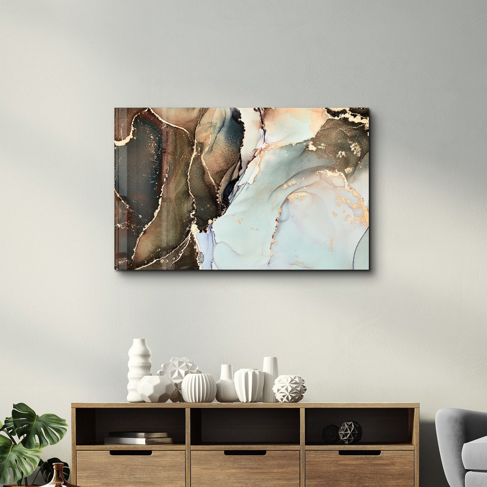 Arte Decorativa em Vidro Temperado Multicolor 35x55cm - Impressão UV de Alta Qualidade