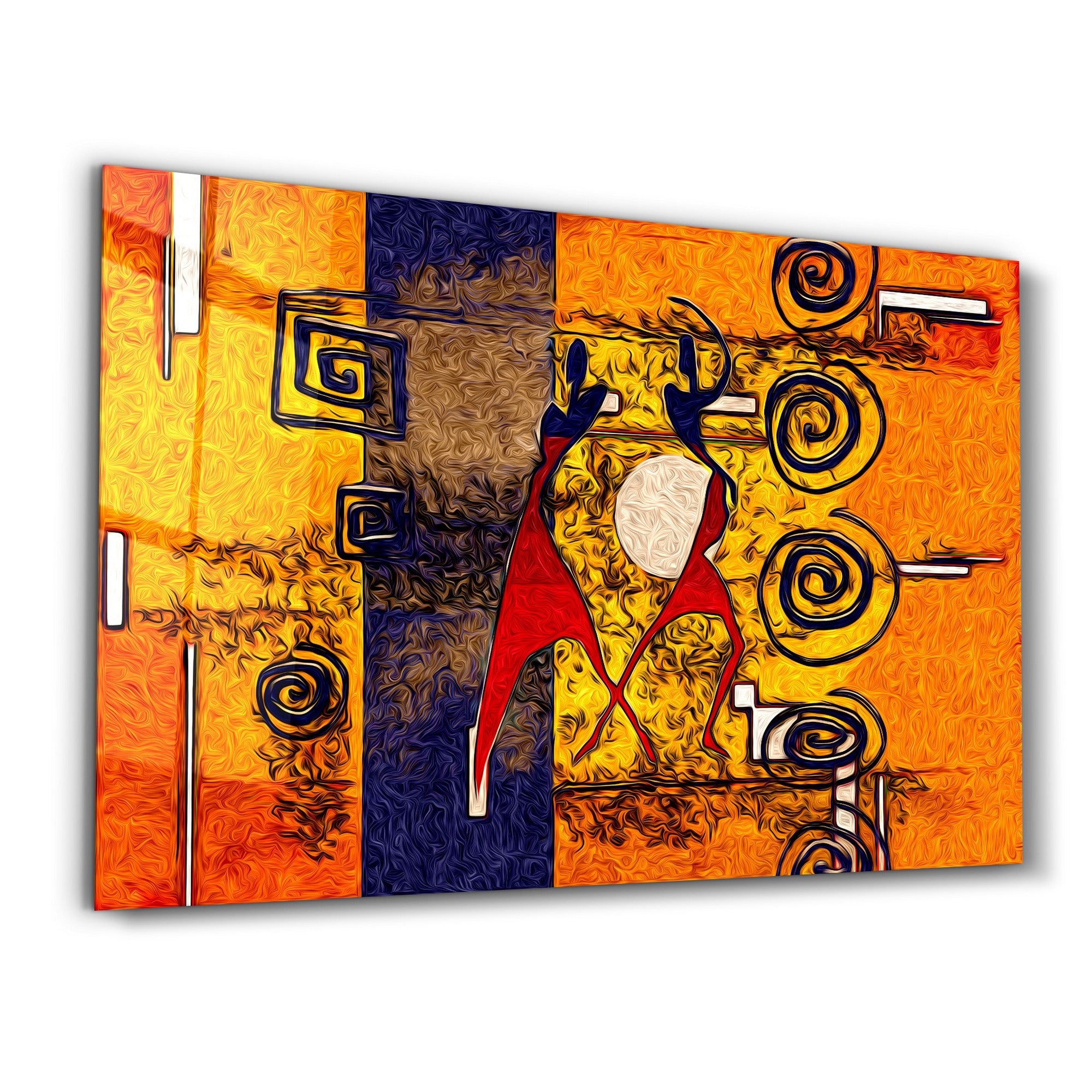 Arte Decorativa em Vidro Temperado Multicolor 35x55cm - Impressão UV de Alta Qualidade