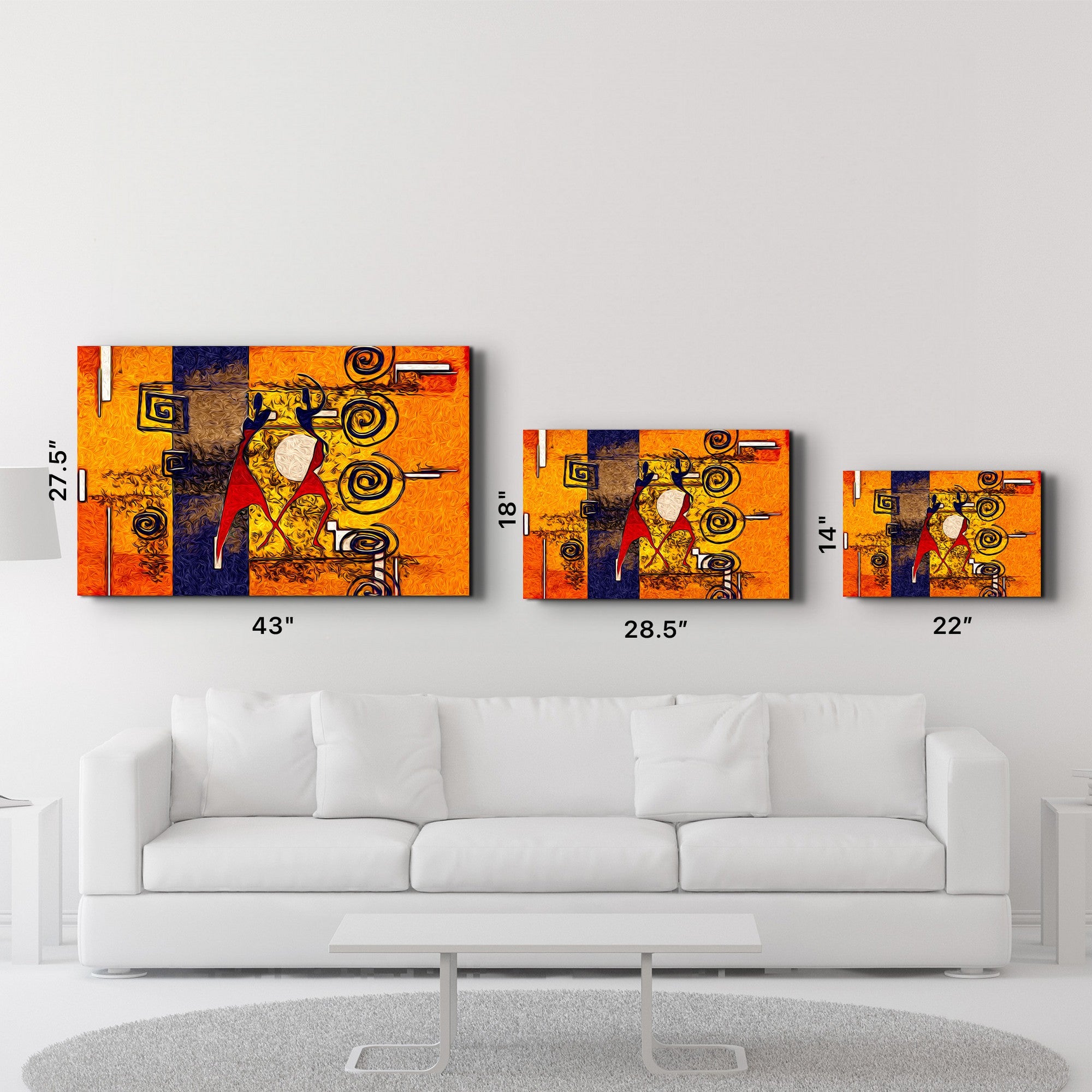 Arte Decorativa em Vidro Temperado Multicolor 35x55cm - Impressão UV de Alta Qualidade