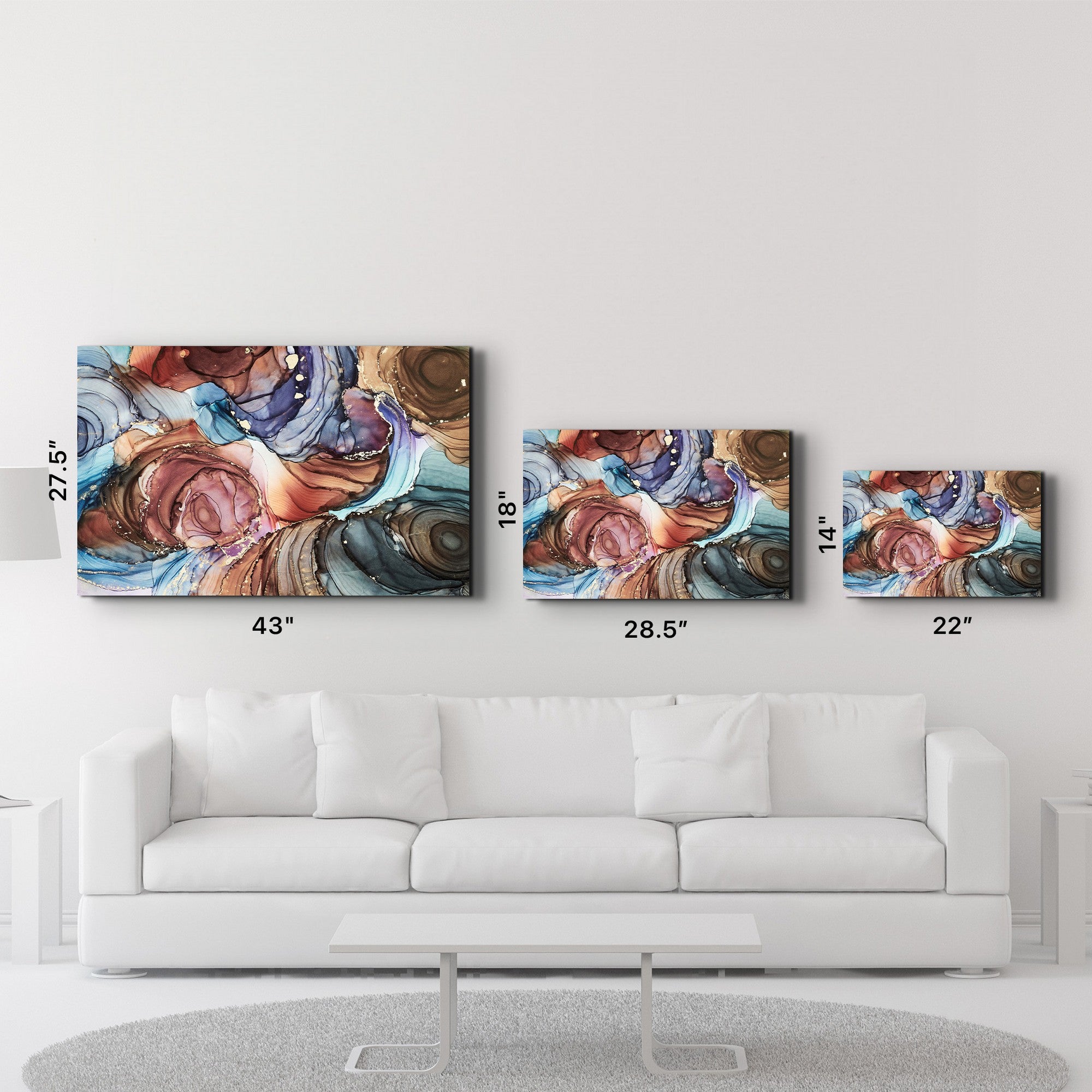 Arte Decorativa em Vidro Temperado Multicolor 35x55cm - Impressão UV de Alta Qualidade