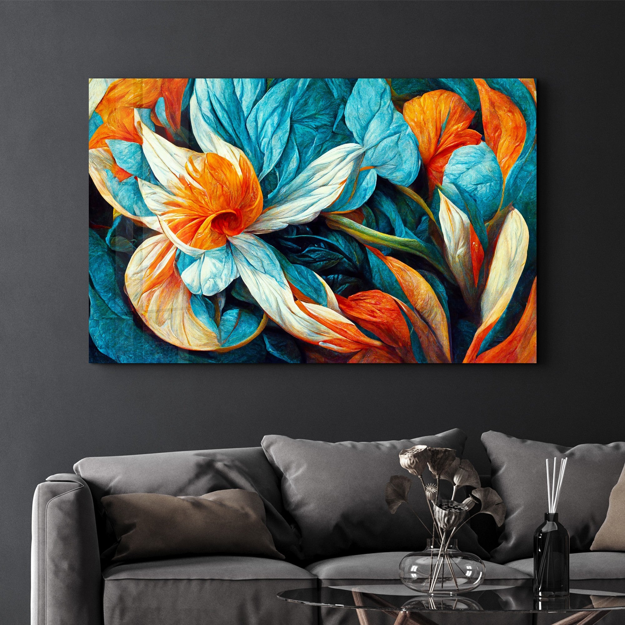 Arte Decorativa em Vidro Temperado Multicolor 35x55cm - Impressão UV de Alta Qualidade