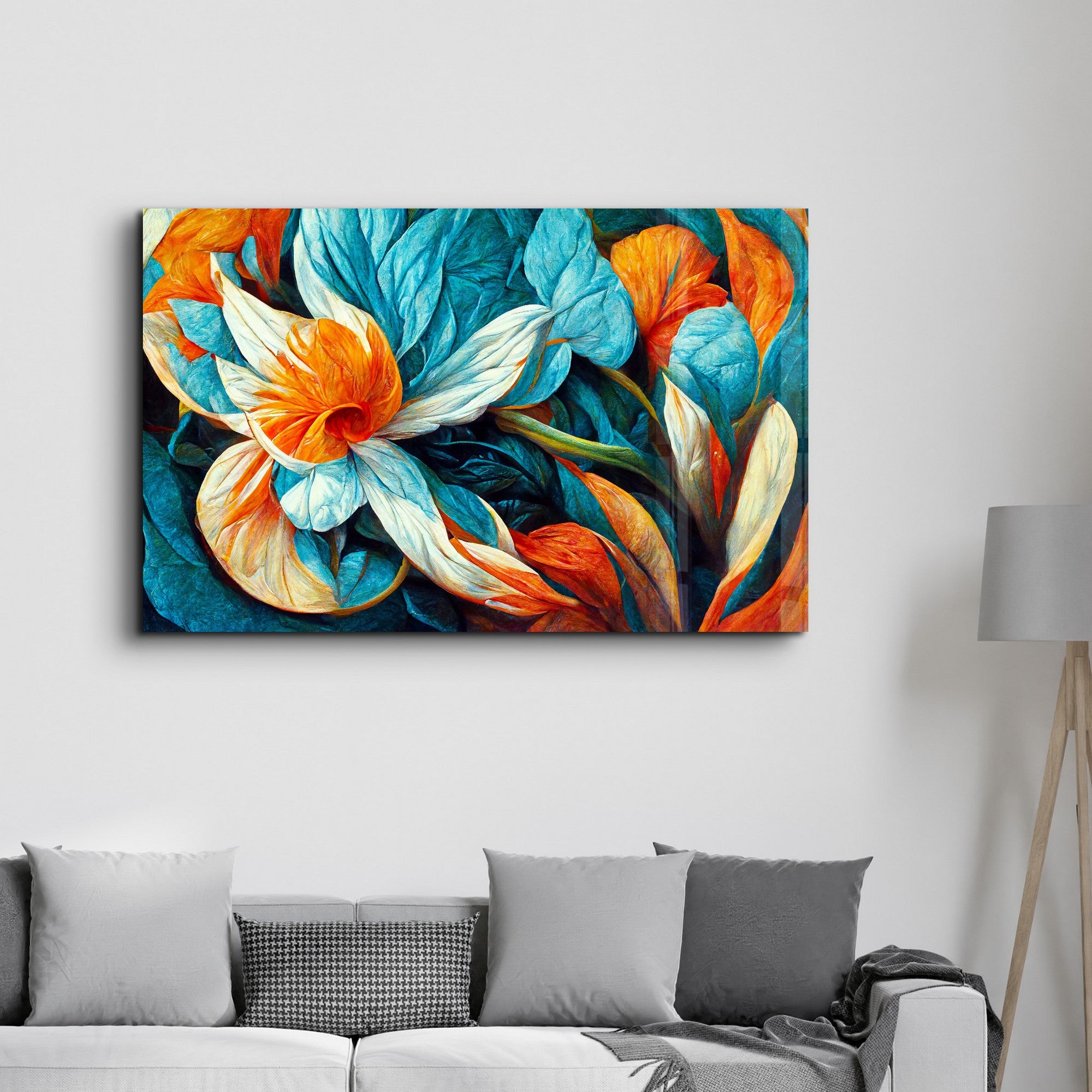 Arte Decorativa em Vidro Temperado Multicolor 35x55cm - Impressão UV de Alta Qualidade