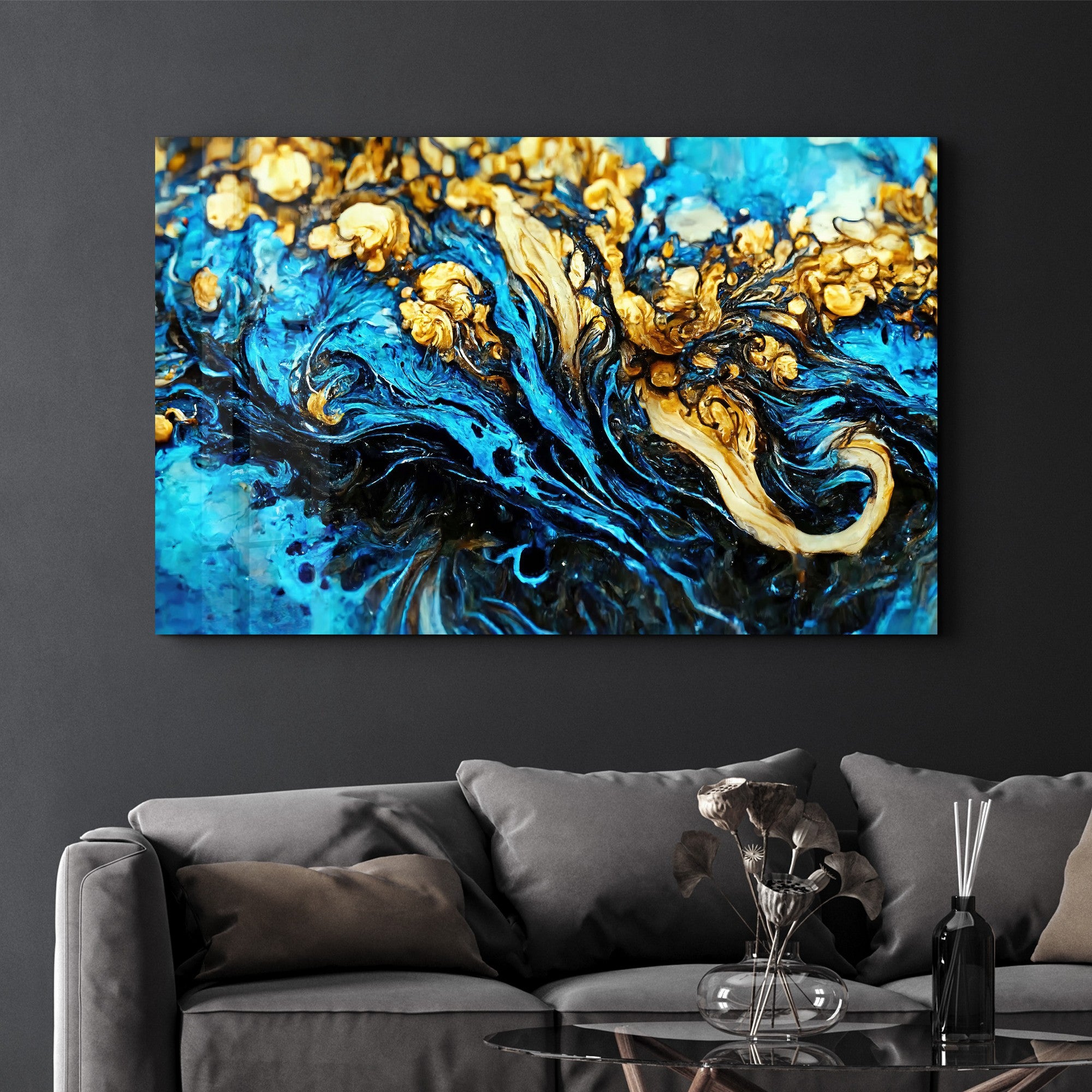 Arte Decorativa em Vidro Temperado Multicolor 35x55cm - Impressão UV de Alta Qualidade