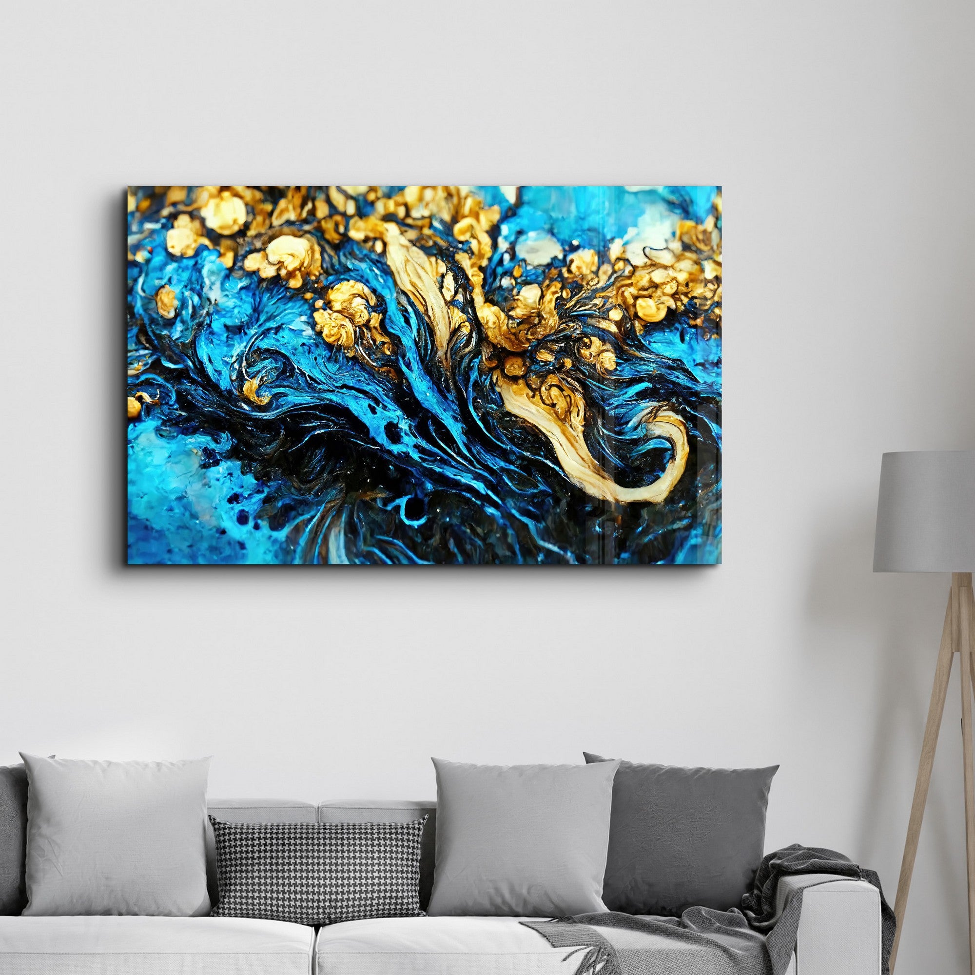 Arte Decorativa em Vidro Temperado Multicolor 35x55cm - Impressão UV de Alta Qualidade