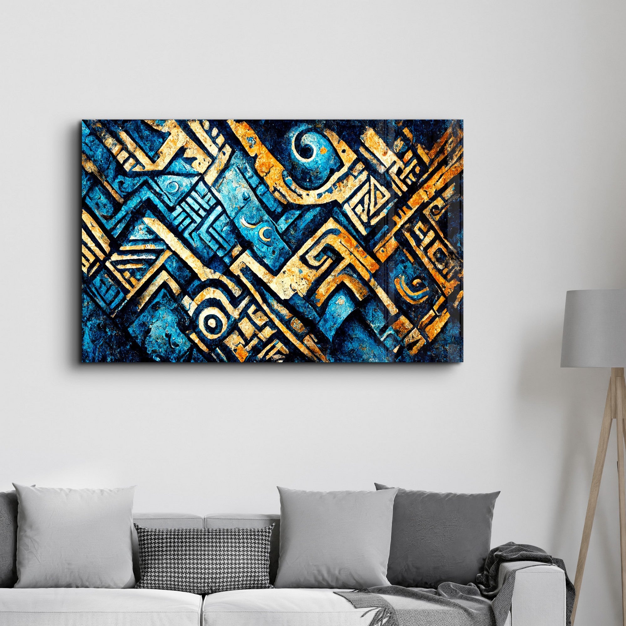 Arte Decorativa em Vidro Temperado Multicolor 35x55cm - Impressão UV de Alta Qualidade