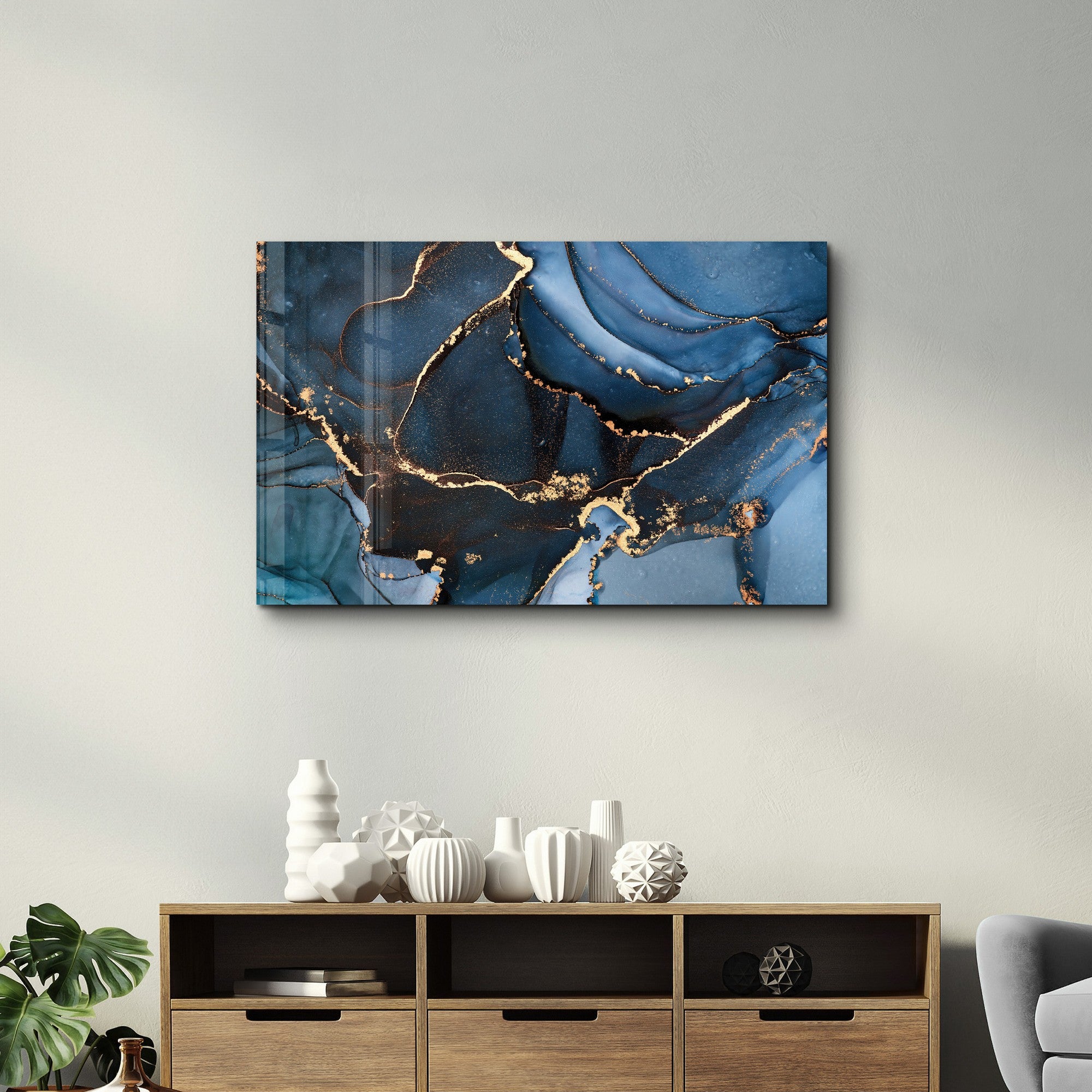 Arte Decorativa em Vidro Temperado Multicolor 35x55cm - Impressão UV de Alta Qualidade