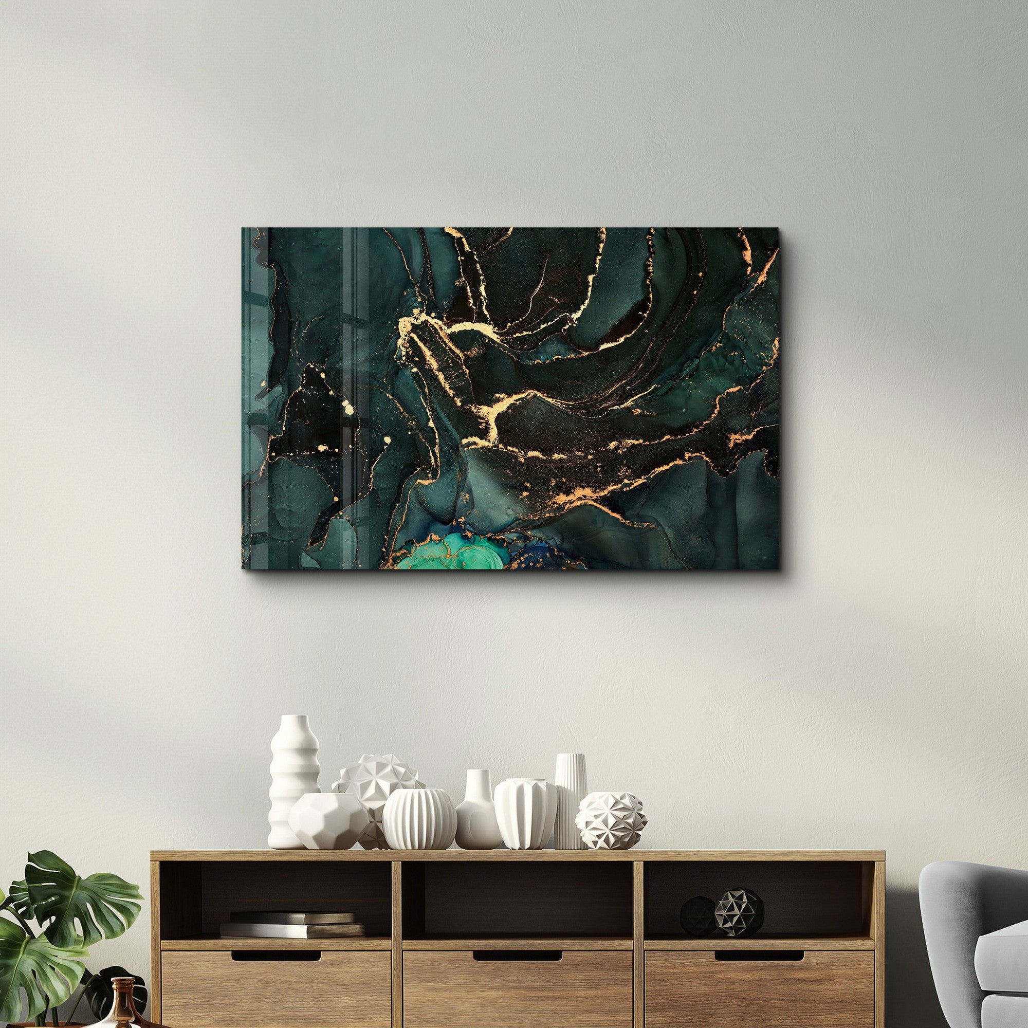 Arte Decorativa em Vidro Temperado Multicolor 35x55cm - Impressão UV de Alta Qualidade