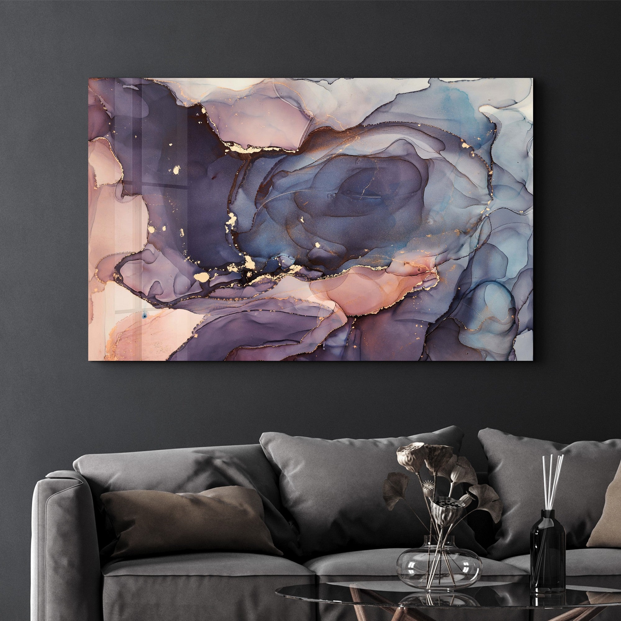 Arte Decorativa em Vidro Temperado Multicolor 35x55cm - Impressão UV de Alta Qualidade