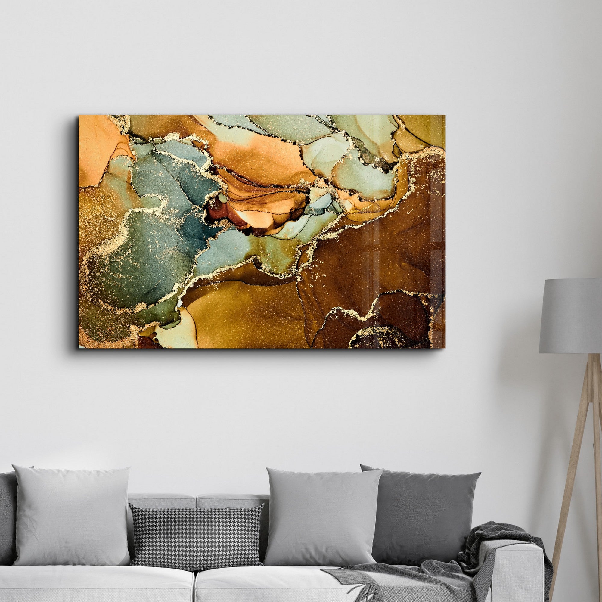 Arte Decorativa em Vidro Temperado Multicolor 35x55cm - Impressão UV de Alta Qualidade