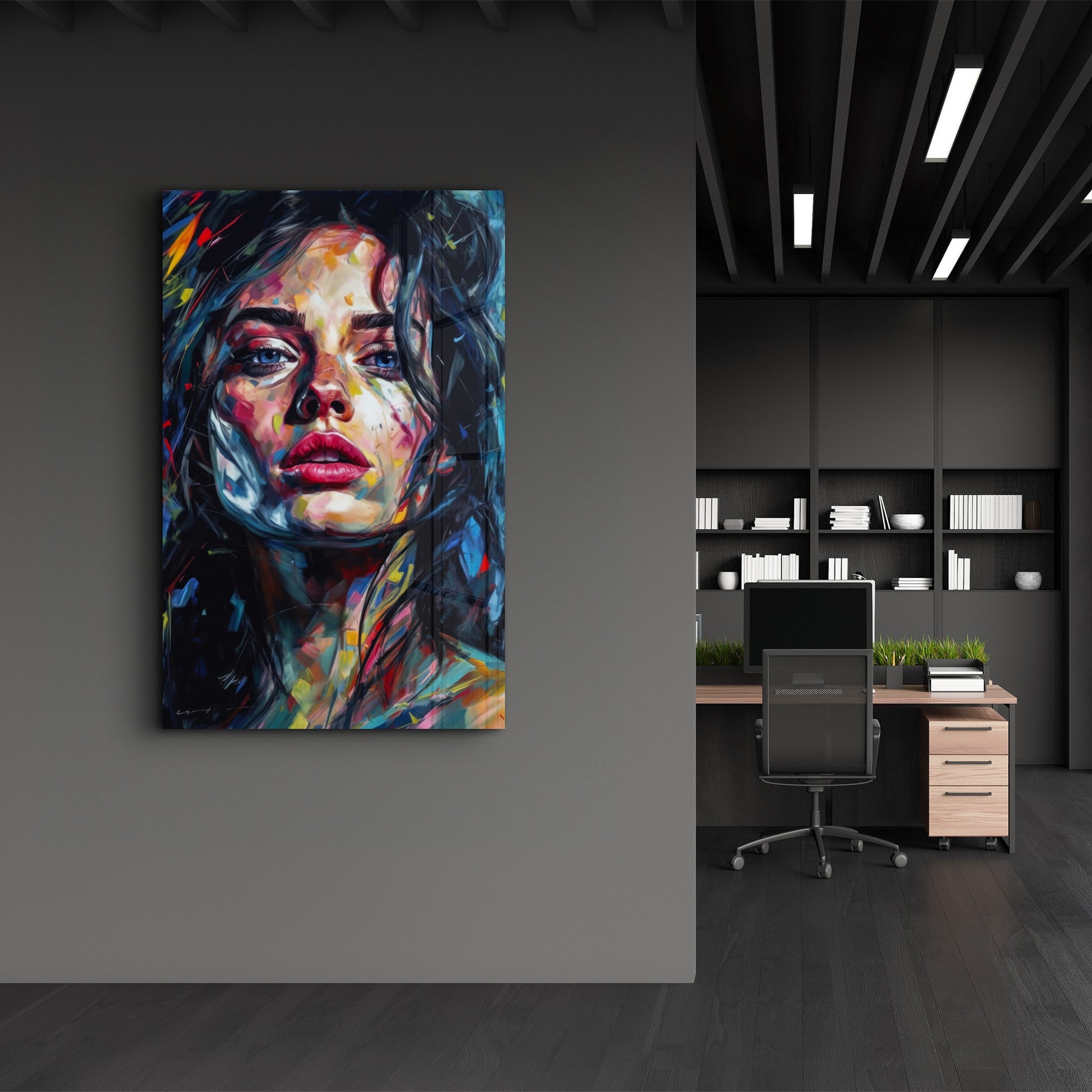 Arte Decorativa em Vidro Temperado Multicolor 35x55cm - Impressão UV de Alta Qualidade