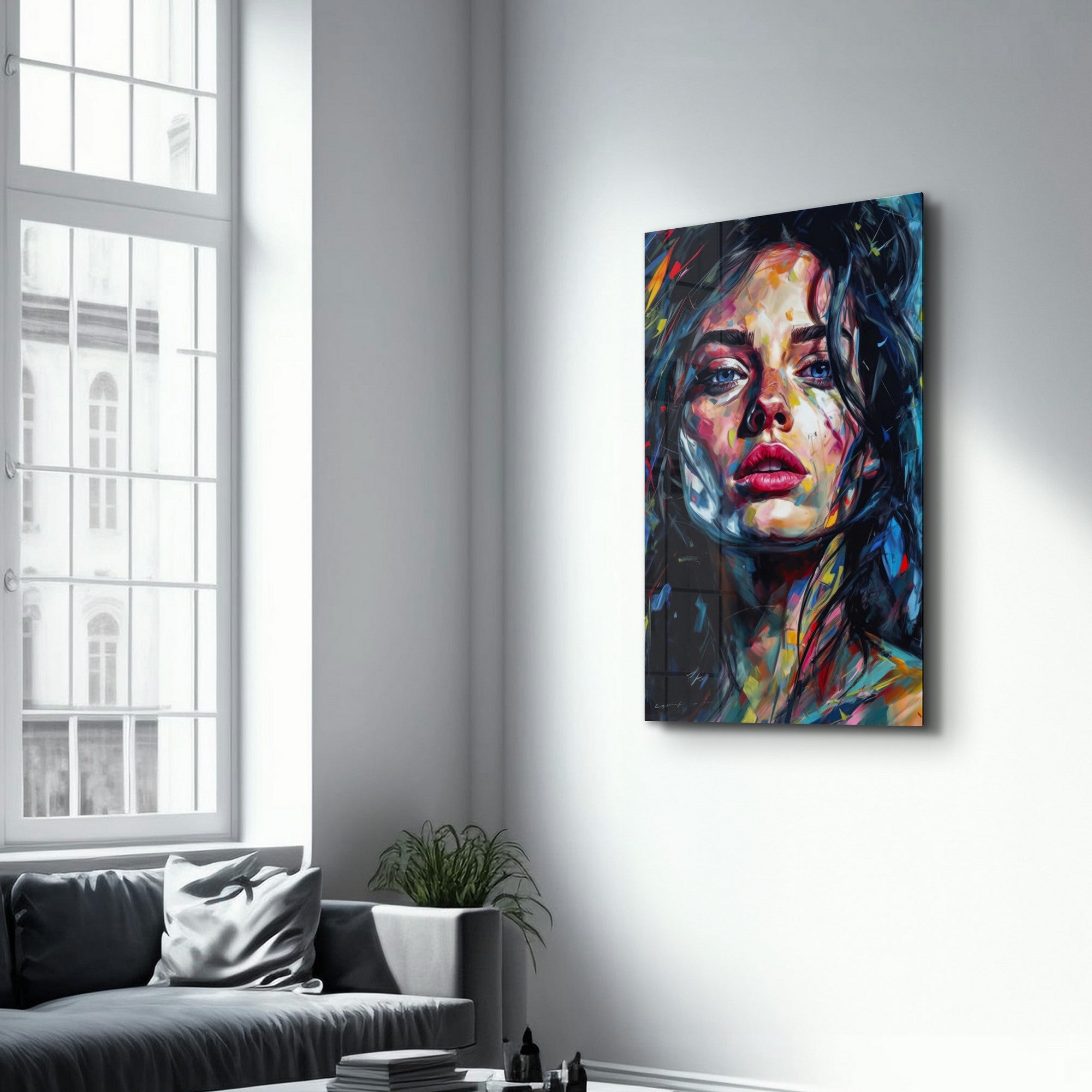 Arte Decorativa em Vidro Temperado Multicolor 70x110cm - Impressão UV de Alta Qualidade