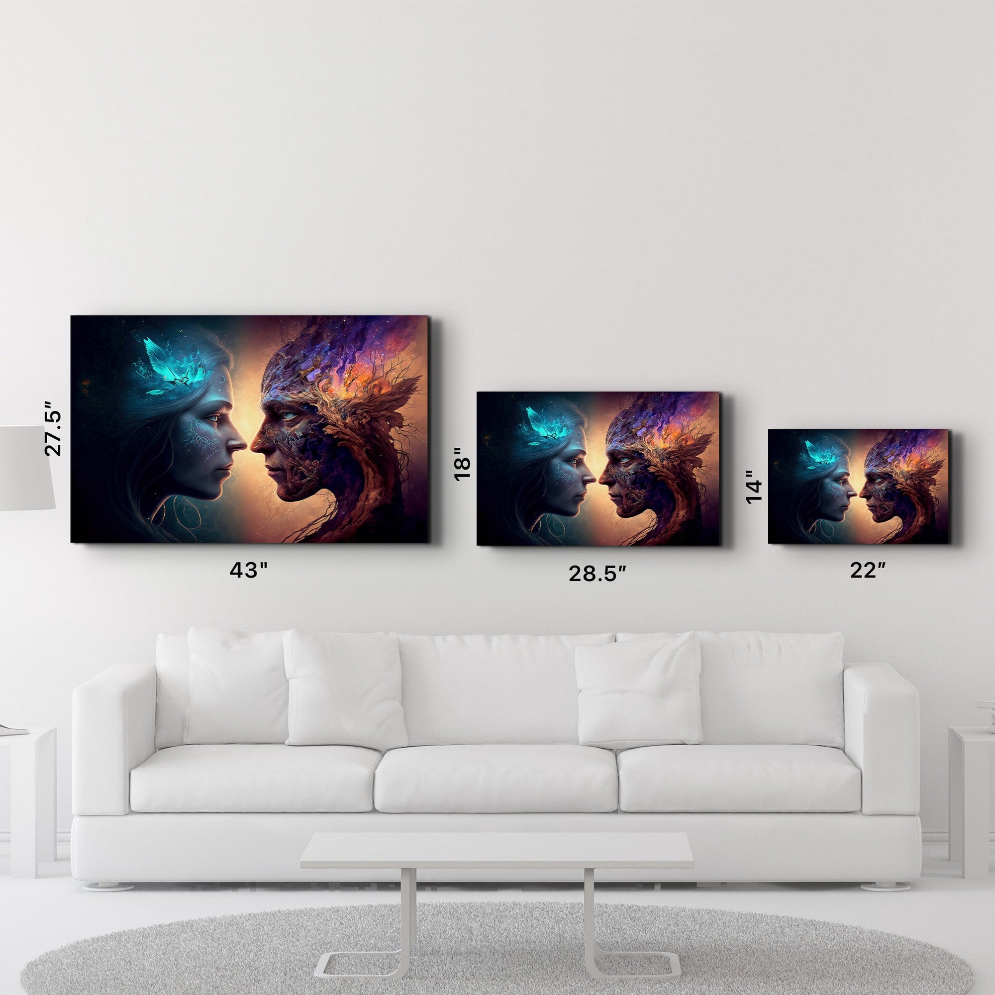 Arte Decorativa em Vidro Temperado Multicolor 35x55cm - Impressão UV de Alta Qualidade