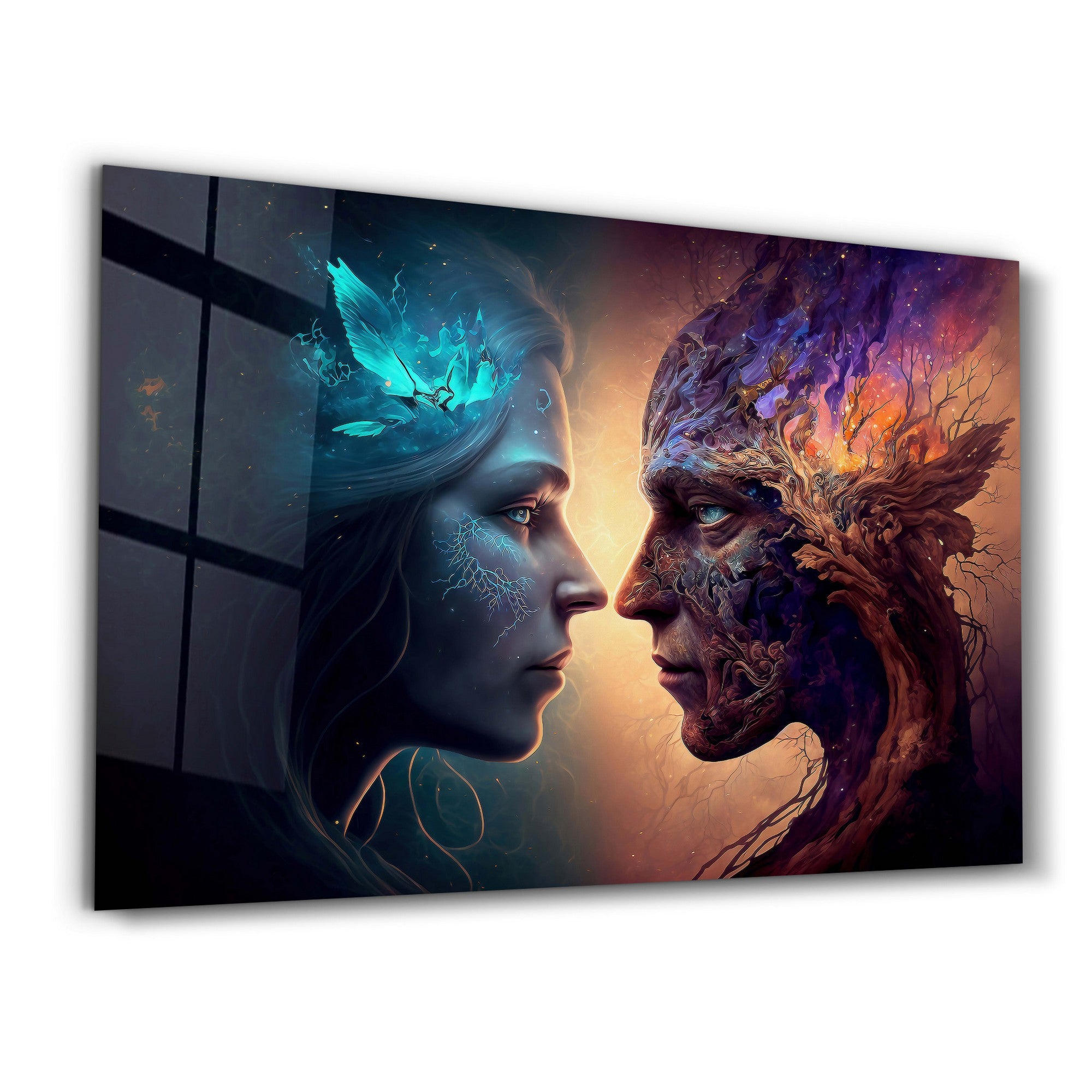 Arte Decorativa em Vidro Temperado Multicolor 70x110cm - Impressão UV de Alta Qualidade