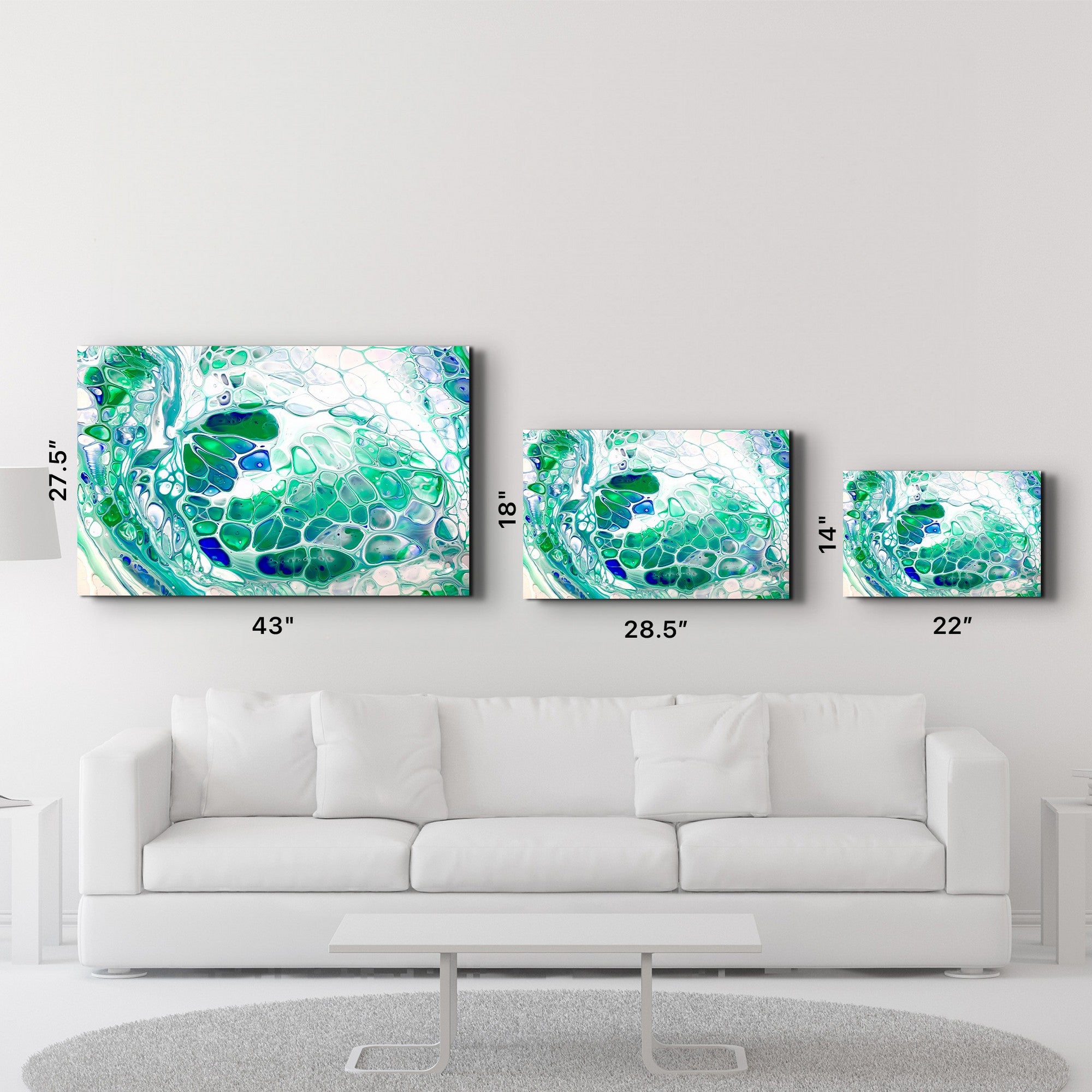 Arte Decorativa em Vidro Temperado Multicolor 70x110cm - Impressão UV de Alta Qualidade