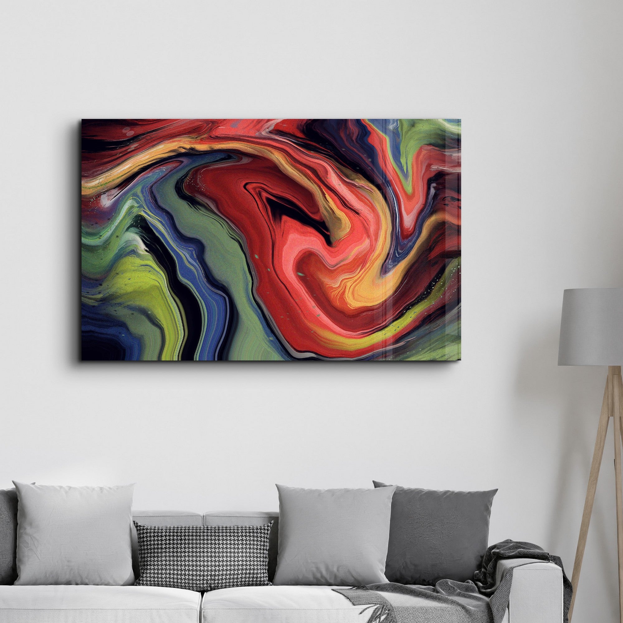 Arte Decorativa em Vidro Temperado Multicolor 70x110cm - Impressão UV de Alta Qualidade