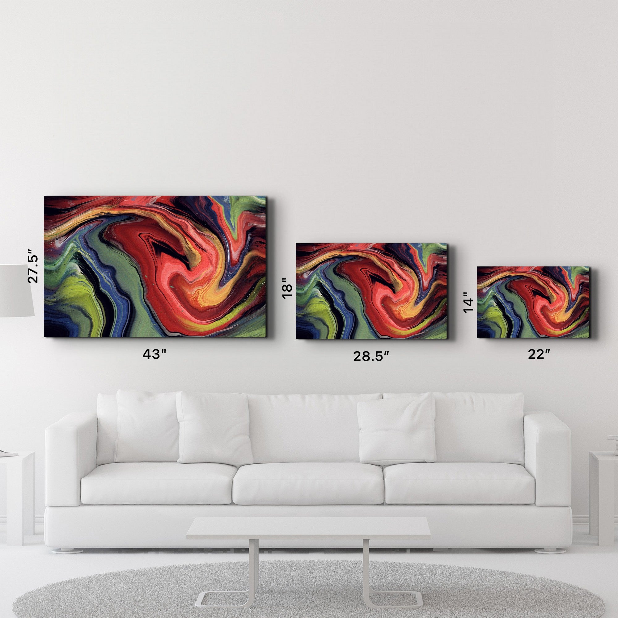 Arte Decorativa em Vidro Temperado Multicolor 70x110cm - Impressão UV de Alta Qualidade