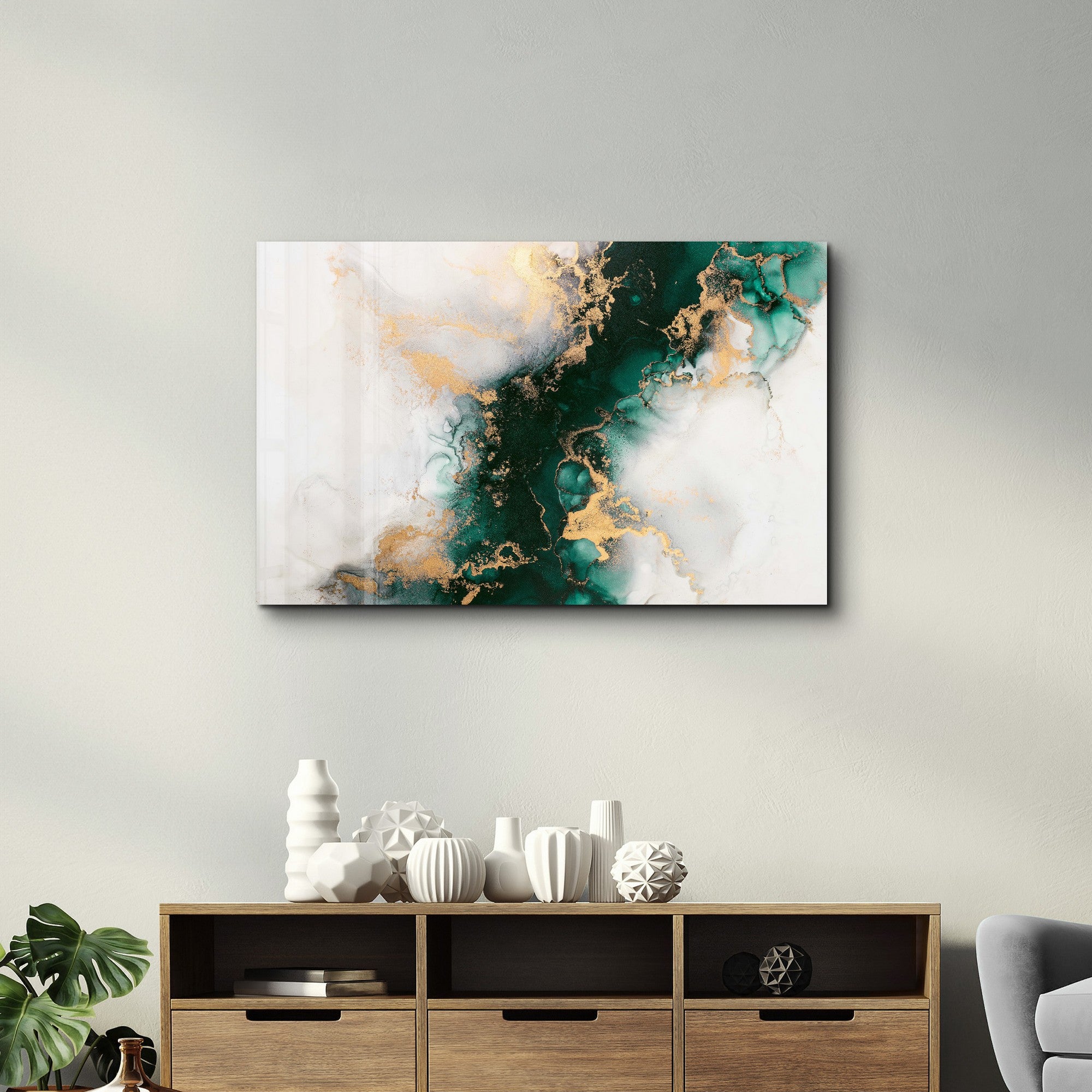 Arte Decorativa em Vidro Temperado Multicolor 35x55cm - Impressão UV de Alta Qualidade