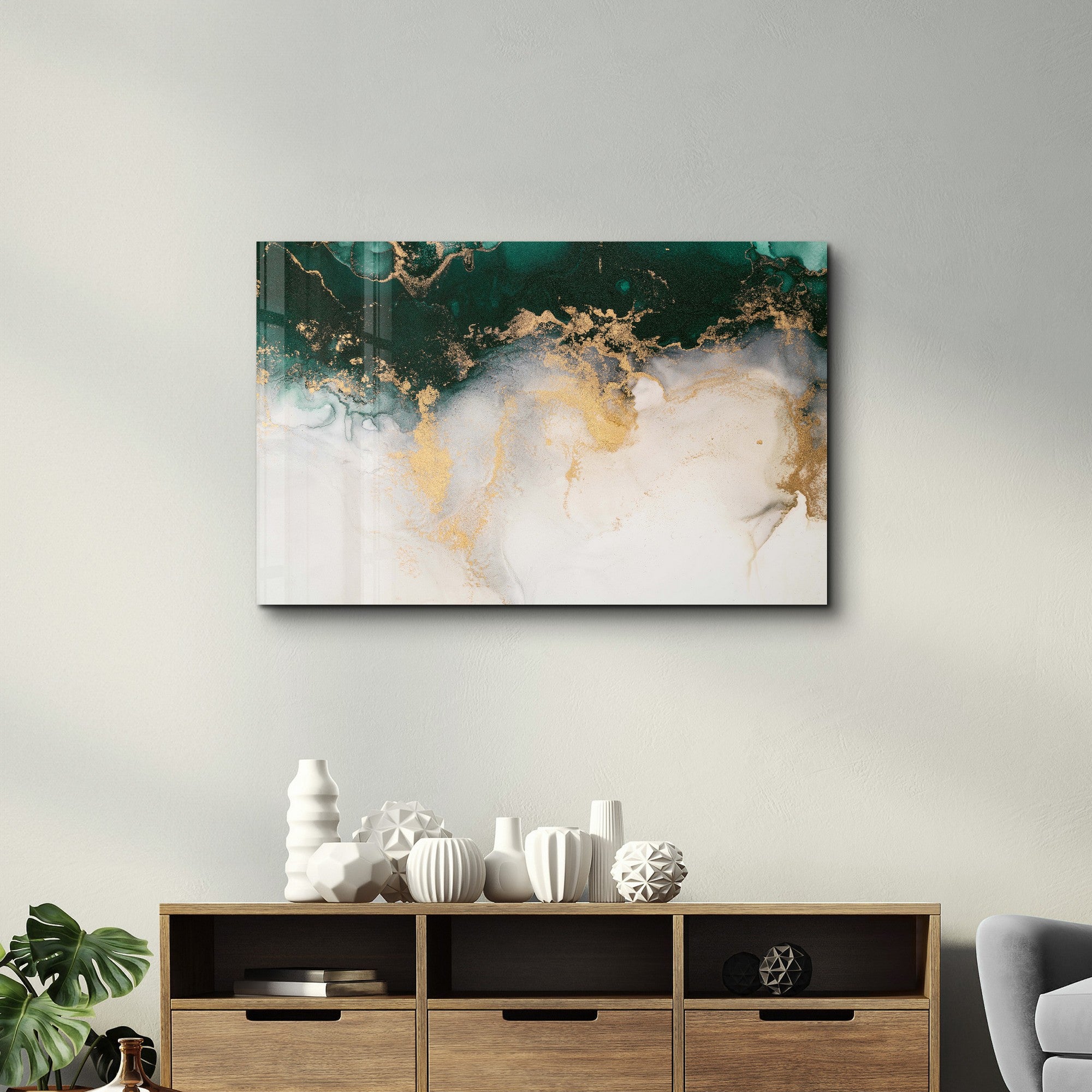 Arte Decorativa em Vidro Temperado Multicolor 35x55cm - Impressão UV de Alta Qualidade