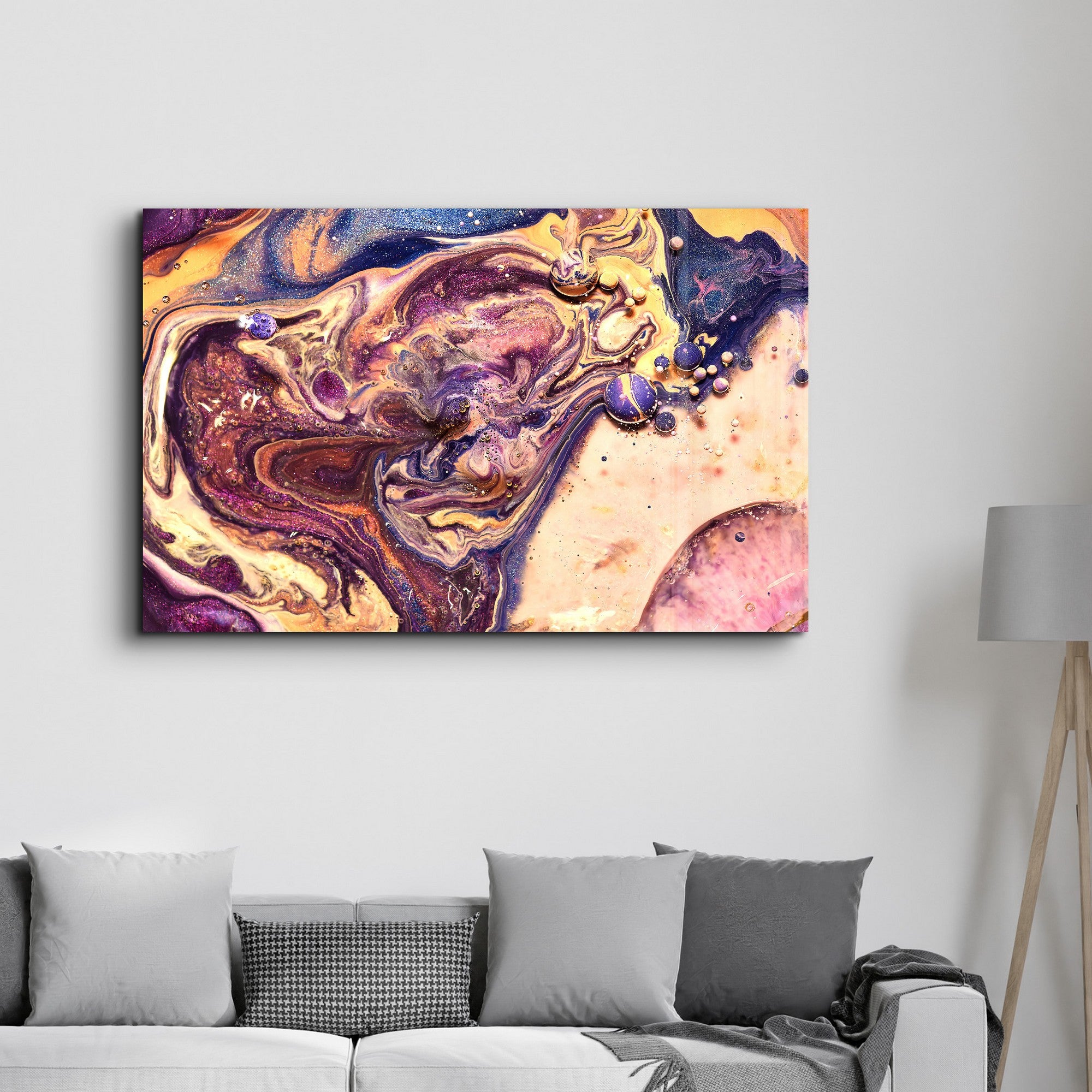 Arte Decorativa em Vidro Temperado Multicolor 35x55cm - Impressão UV de Alta Qualidade