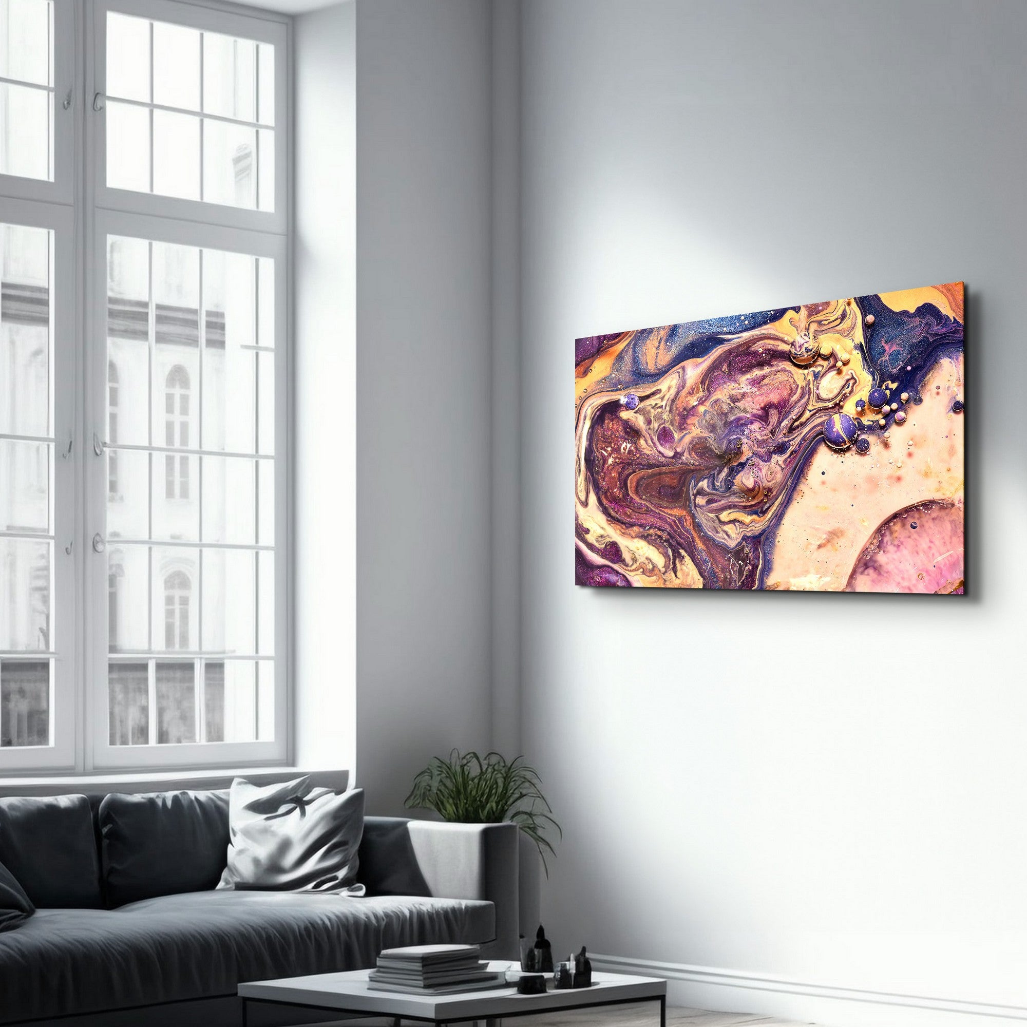 Arte Decorativa em Vidro Temperado Multicolor 35x55cm - Impressão UV de Alta Qualidade