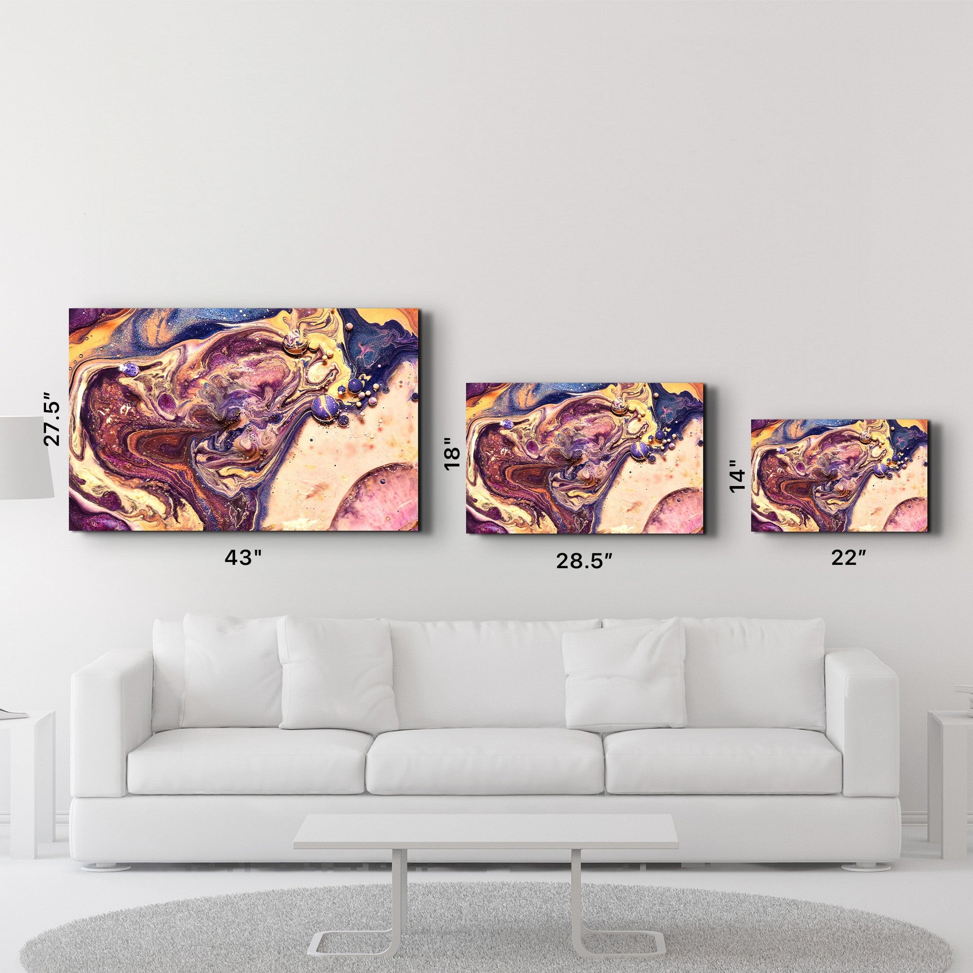 Arte Decorativa em Vidro Temperado Multicolor 35x55cm - Impressão UV de Alta Qualidade