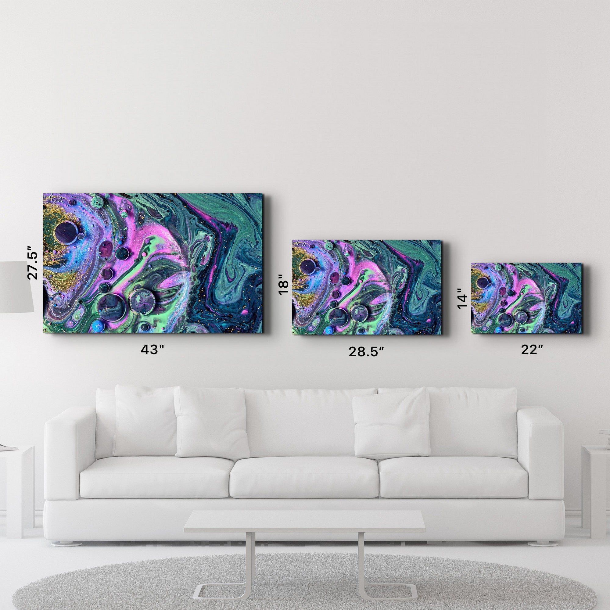 Arte Decorativa em Vidro Temperado Multicolor 35x55cm - Impressão UV de Alta Qualidade