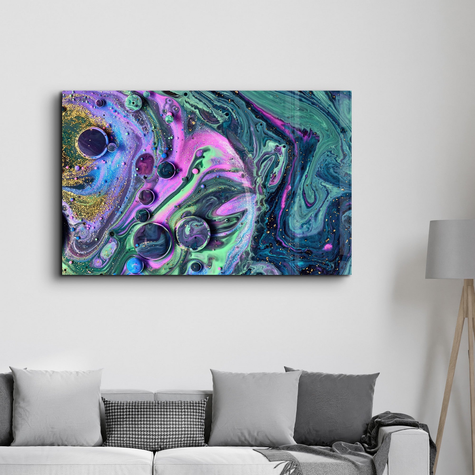 Arte Decorativa em Vidro Temperado Multicolor 70x110cm - Impressão UV de Alta Qualidade