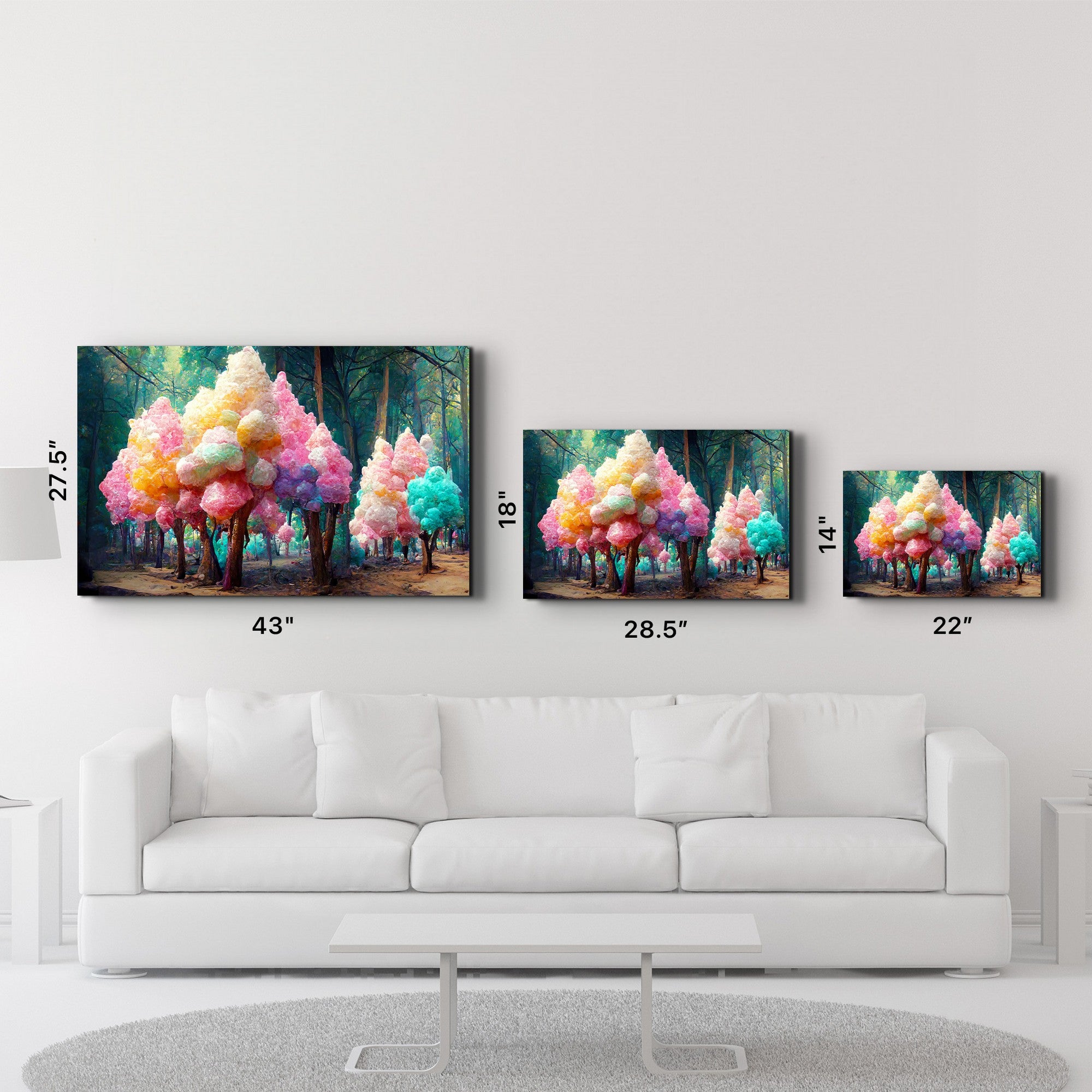 Arte Decorativa em Vidro Temperado Multicolor 70x110cm - Impressão UV de Alta Qualidade