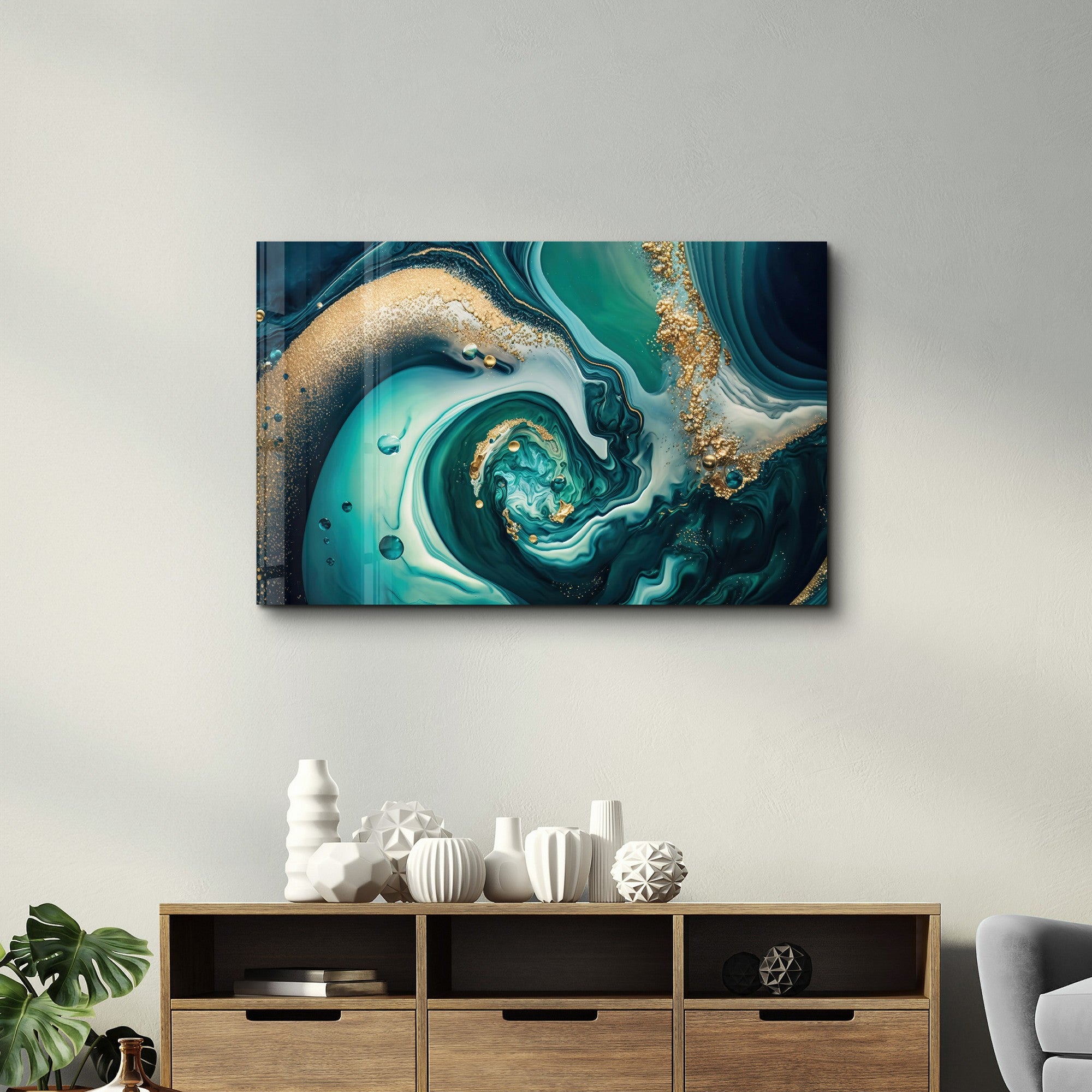 Arte Decorativa em Vidro Temperado Multicolor 35x55cm - Impressão UV de Alta Qualidade