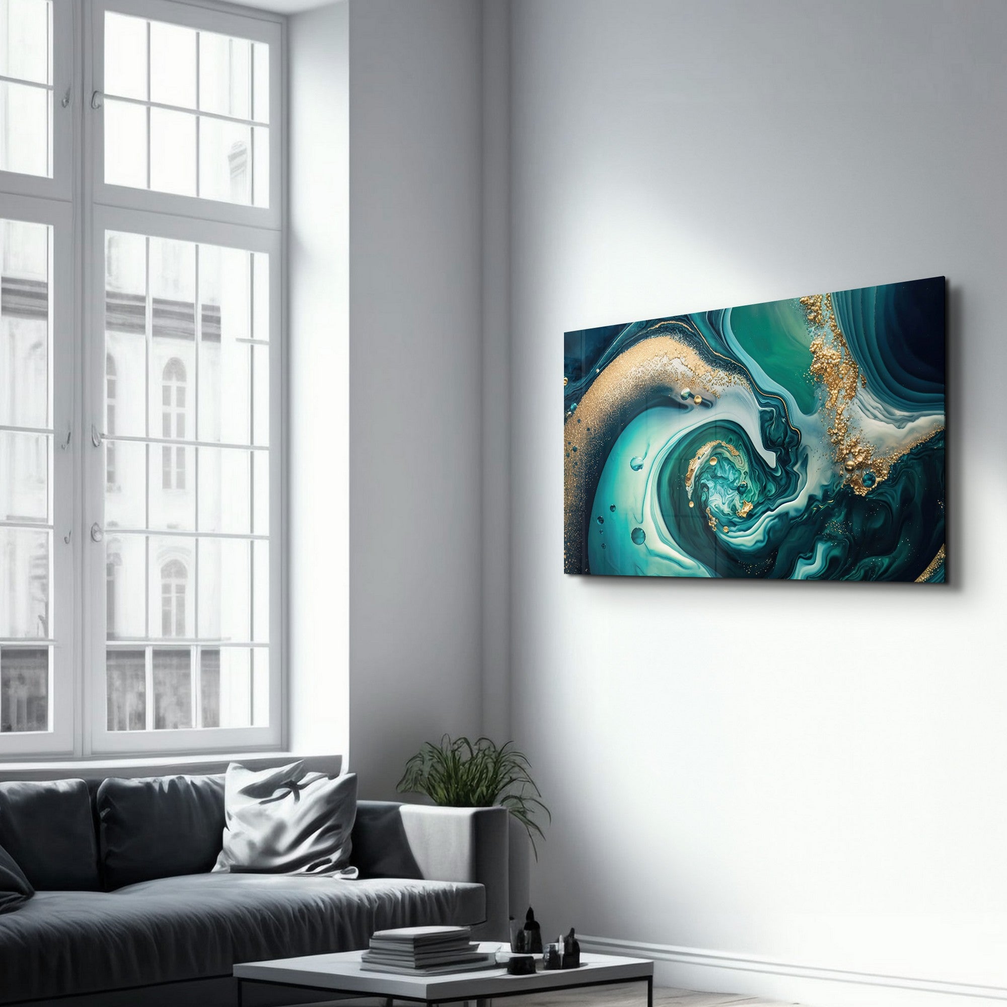 Arte Decorativa em Vidro Temperado Multicolor 70x110cm - Impressão UV de Alta Qualidade