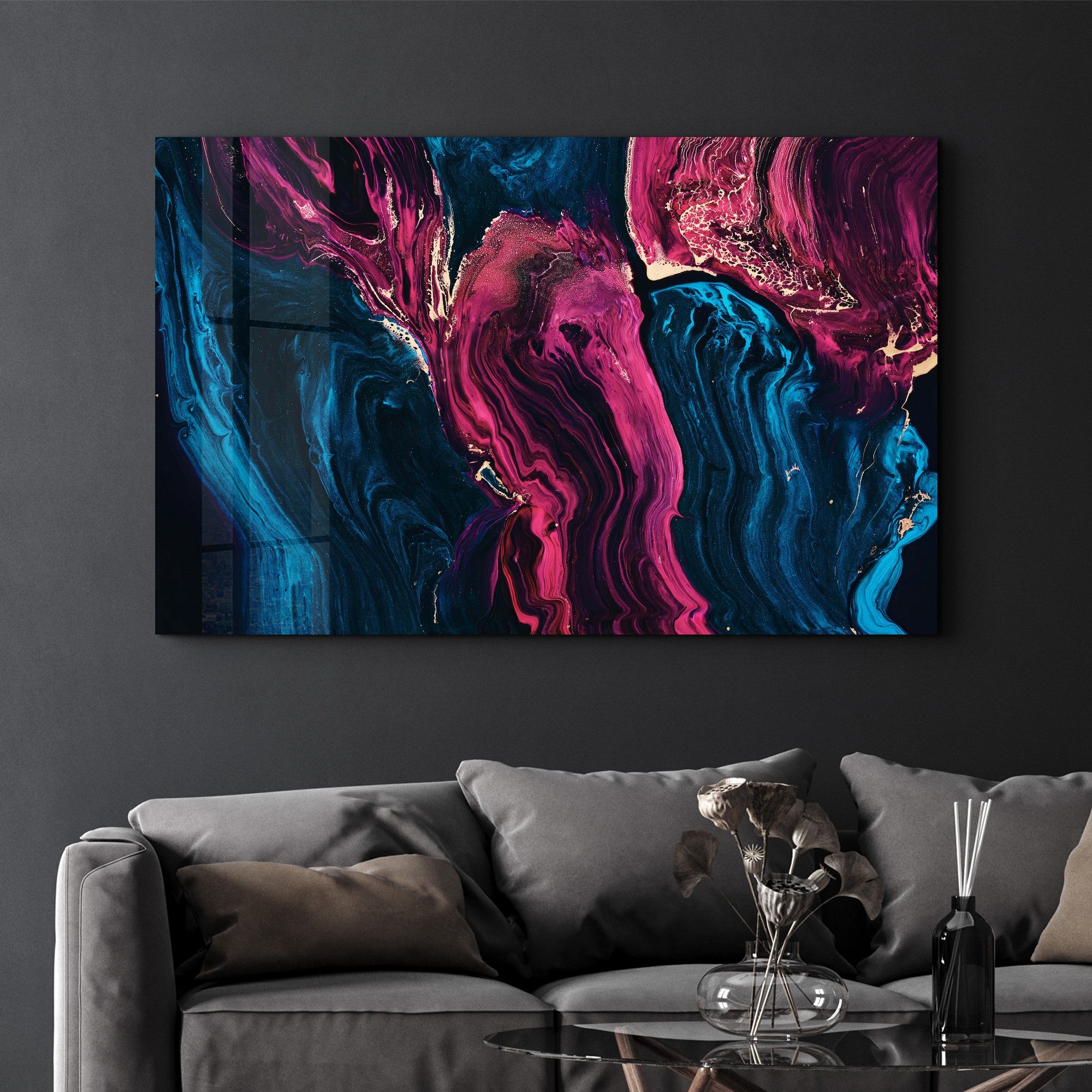 Arte Decorativa em Vidro Temperado Multicolor 70x110cm - Impressão UV de Alta Qualidade