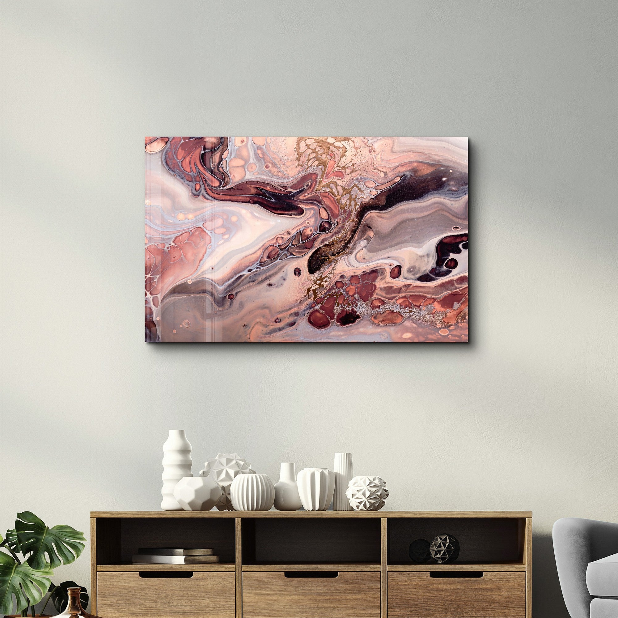 Arte Decorativa em Vidro Temperado Multicolor 35x55cm - Impressão UV de Alta Qualidade