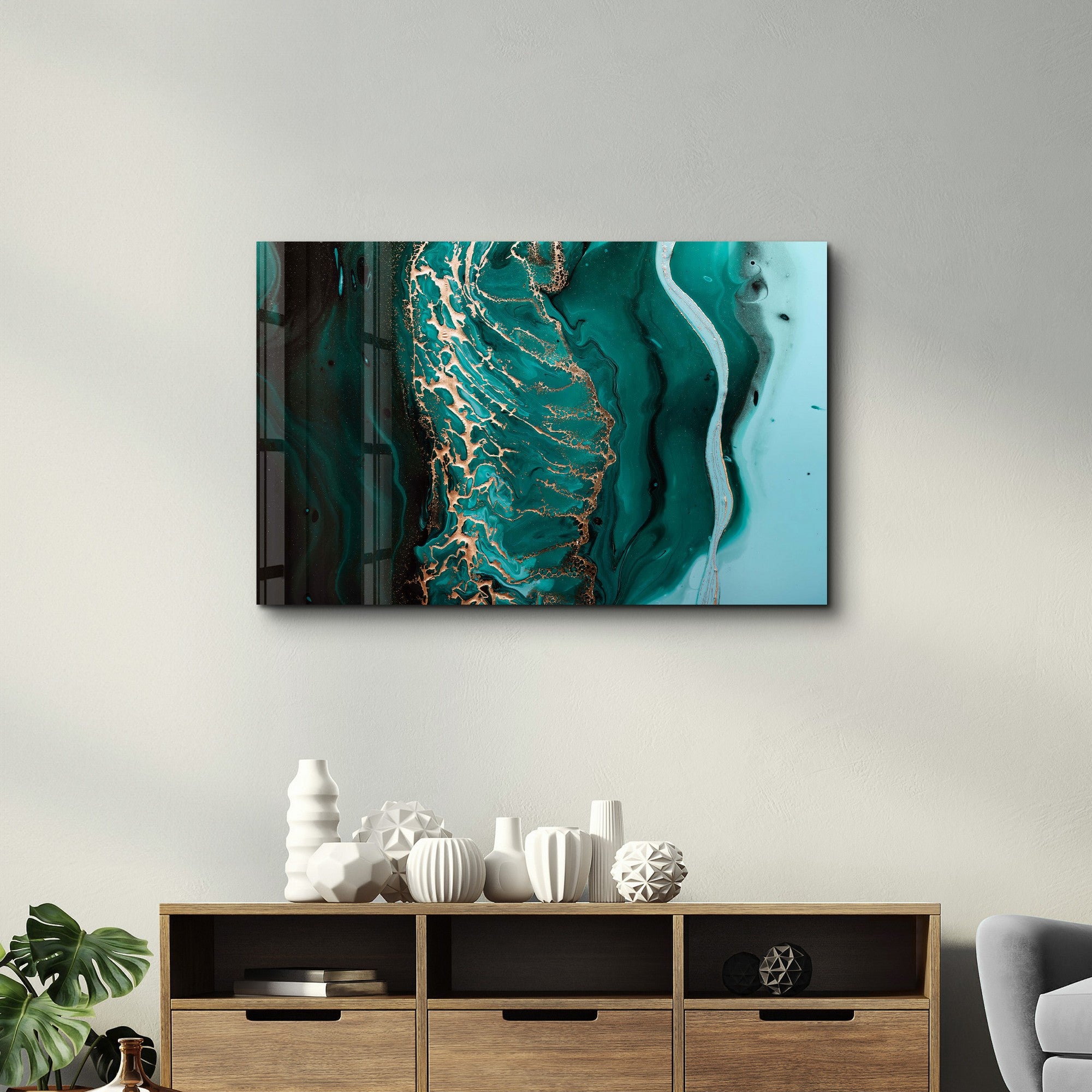 Arte Decorativa em Vidro Temperado Multicolor 70x110cm - Impressão UV de Alta Qualidade